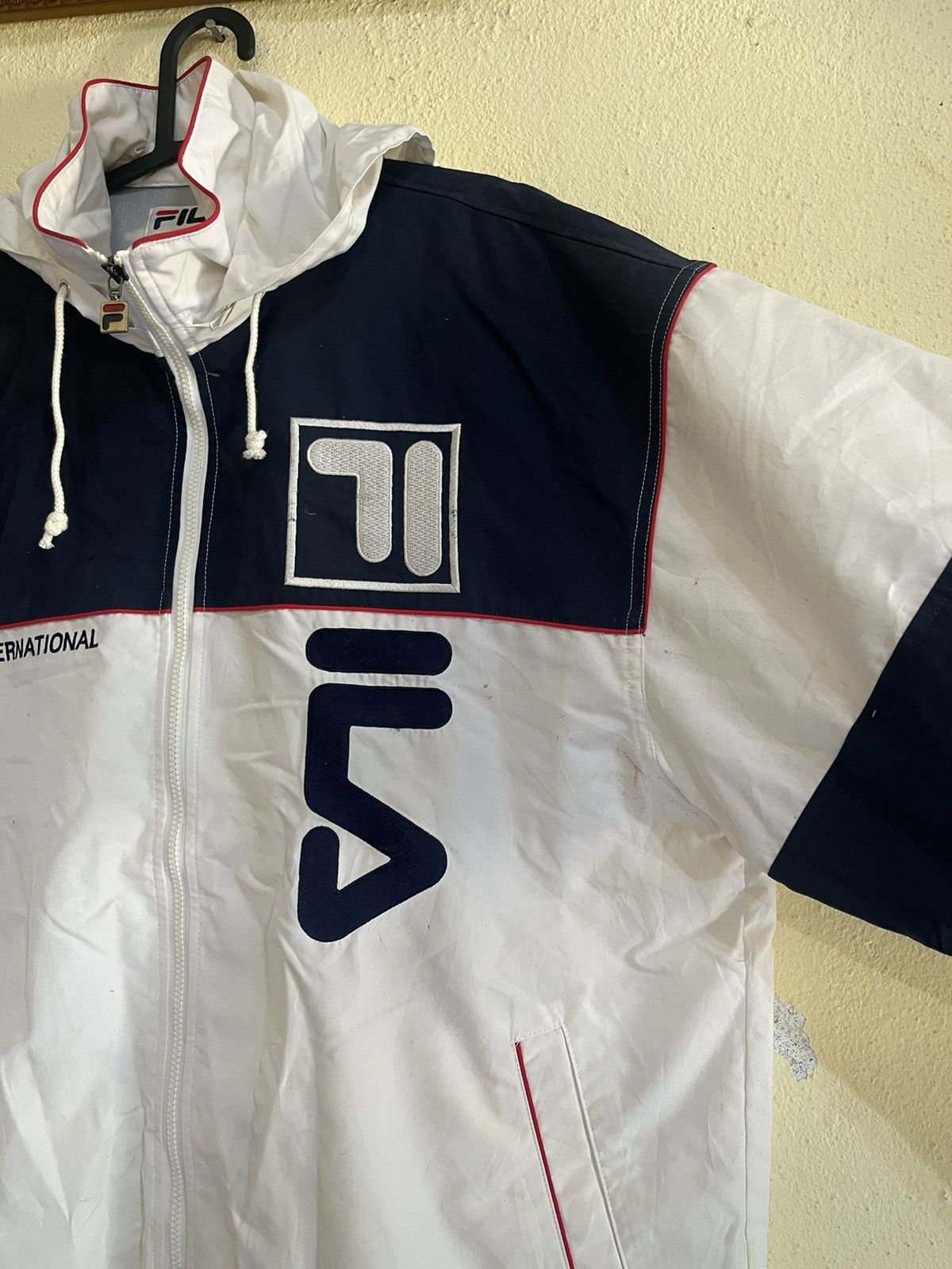 Fila Vintage Fila Windbreaker Hoodie Big Logo Size US XL / EU 56 / 4 - 3 Thumbnail