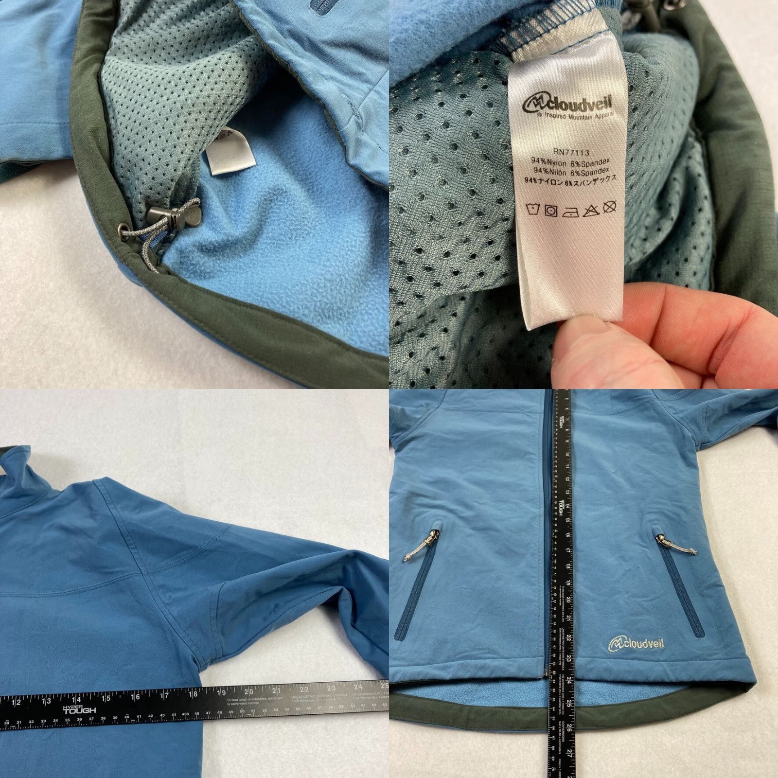 Vintage VINTAGE Cloudveil Jacket Women's Medium Blue Maize Cyclone Serendipity Soft Shell Size M / US 6-8 / IT 42-44 - 8 Thumbnail