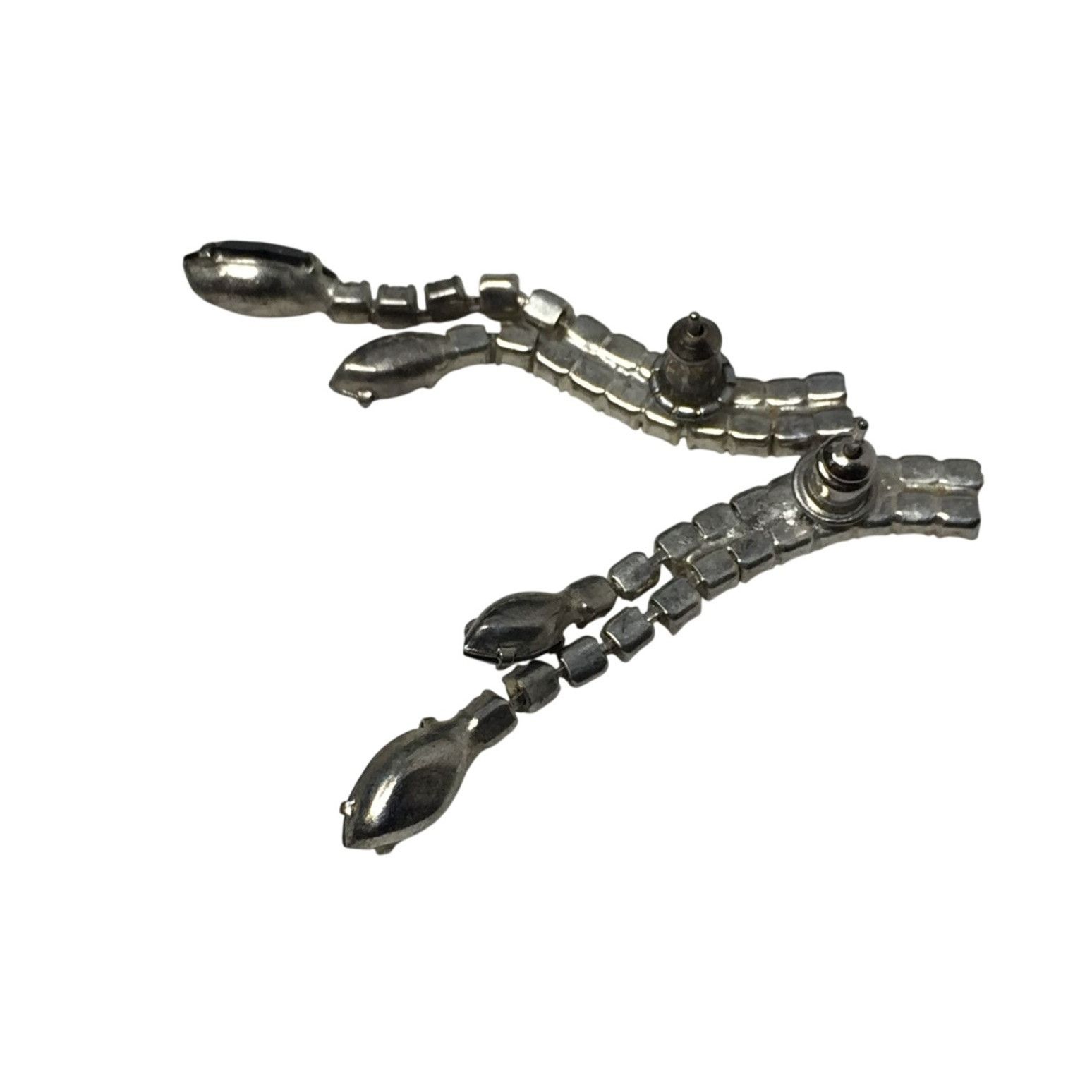 Other Women's Silver and Black Rhinestone Dangle Earrings Size ONE SIZE - 3 Thumbnail