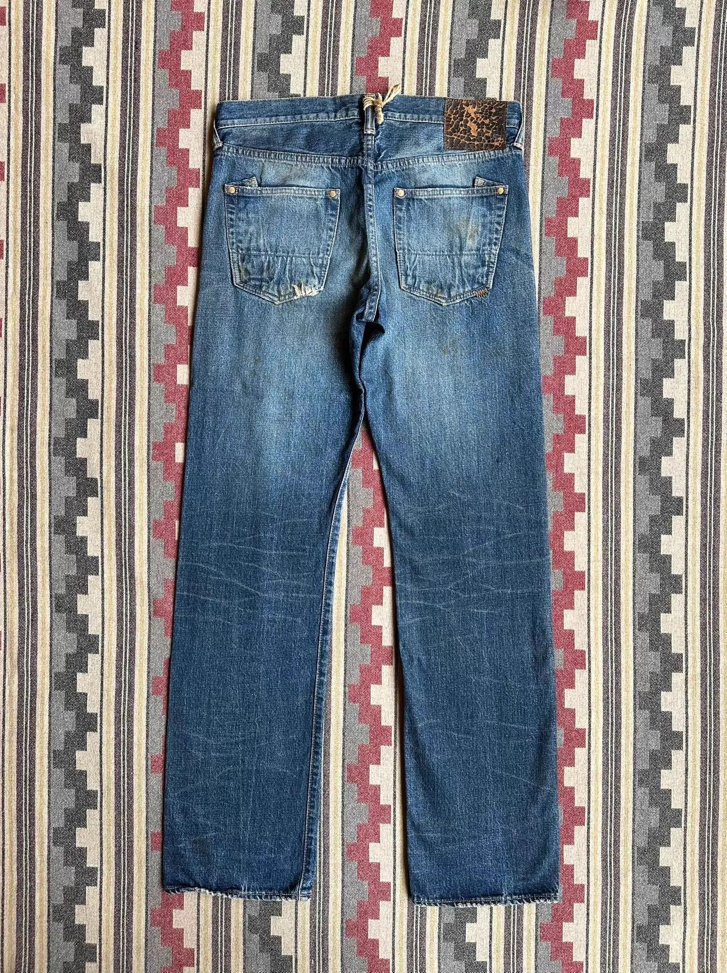 Prada Prps Noir Heavy Wash Splat Dye Distressed Sample OG 32 Jeans Size US 32 / EU 48 - 2 Thumbnail