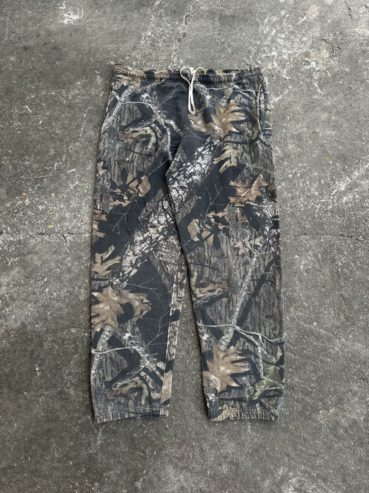 Carhartt × Wrangler (36-40x32) Crazy Vintage Distressed Faded Camo Baggy Pants Size US 36 / EU 52 - 1 Thumbnail