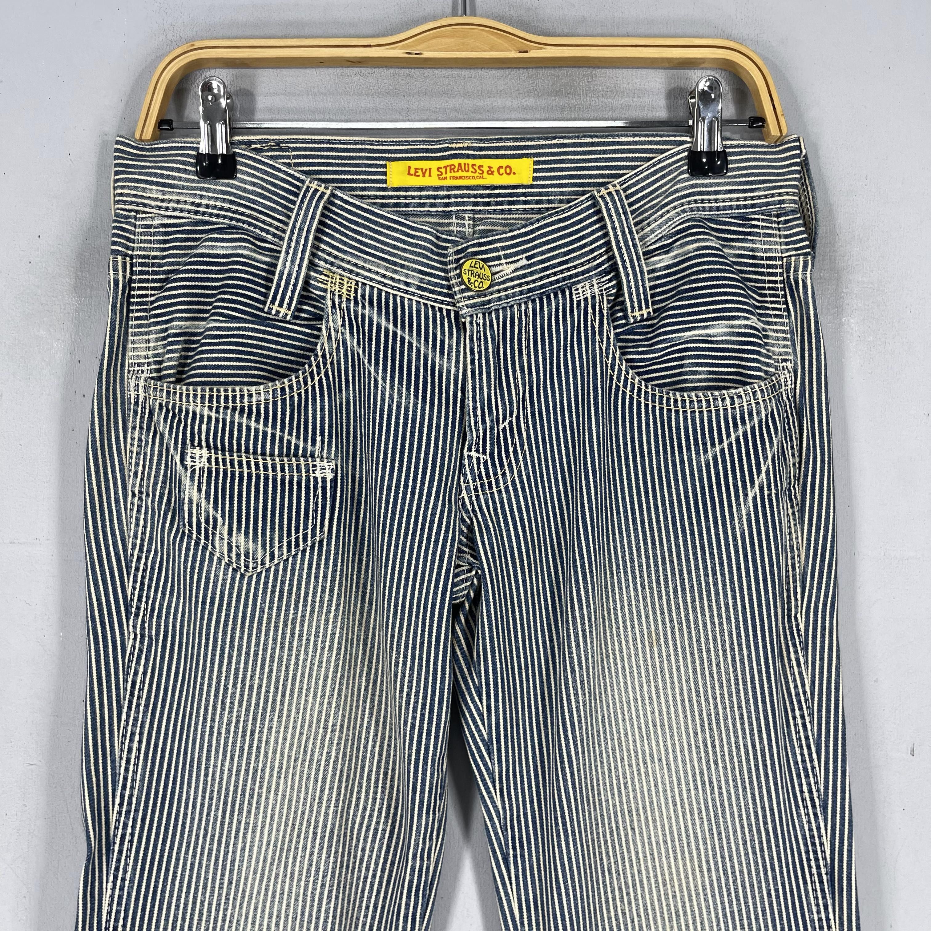 Jean × Levi's × Vintage W31 L32 Vintage Distressed Levis Hickory Stripes Pants Size 31" - 2 Thumbnail