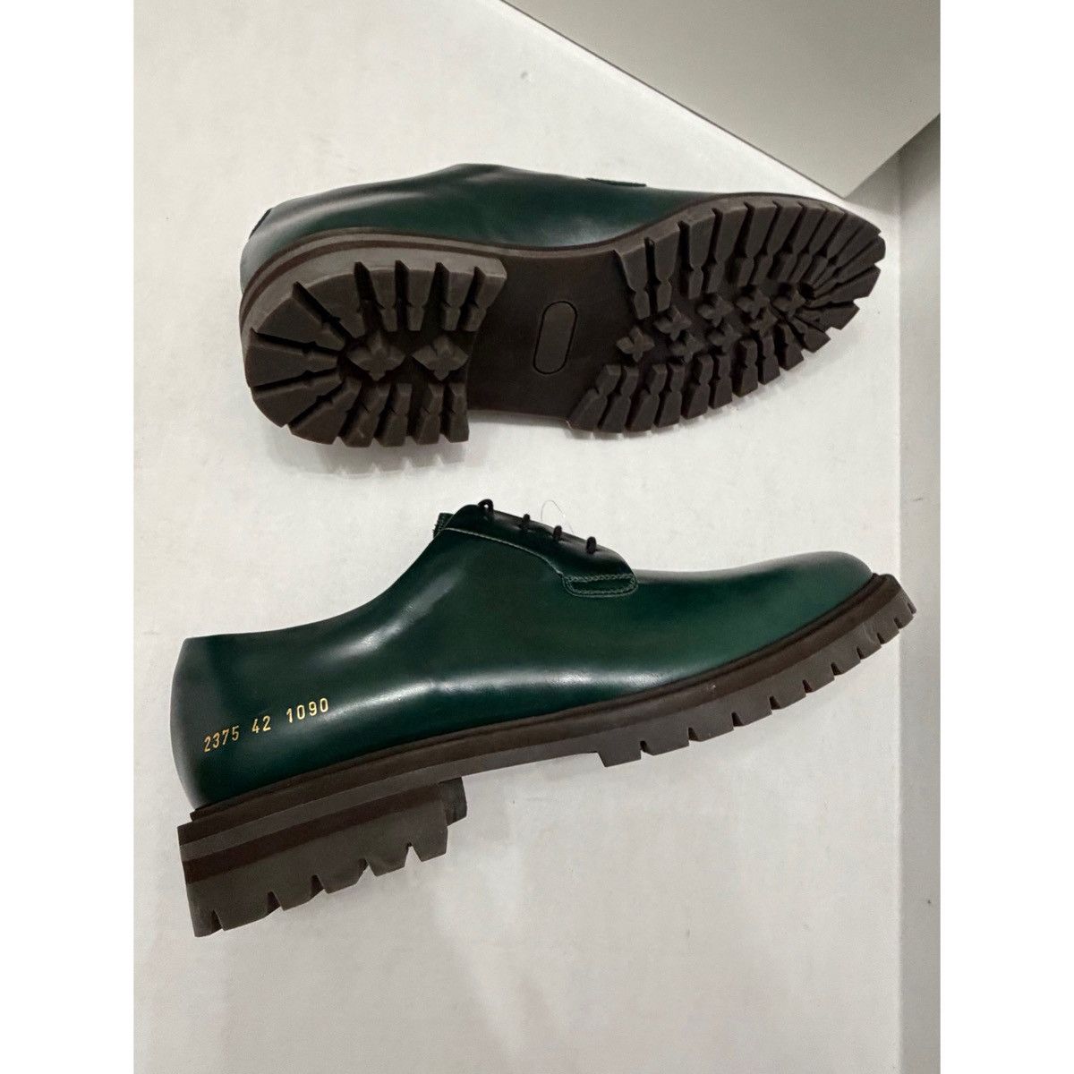 Common Projects COMMON PROJECTS DERBY GREEN SHOES Size US 9 / EU 42 - 13 Thumbnail