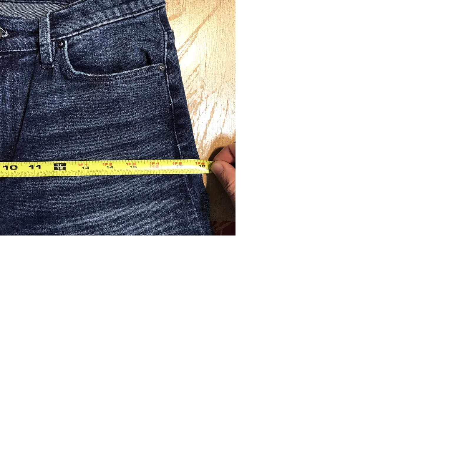 Hudson Hudson Nico Blue Denim Skinny Jeans Stretch Womens 27 X 30 Inseam Distressed Size 27" / US 4 / IT 40 - 9 Thumbnail
