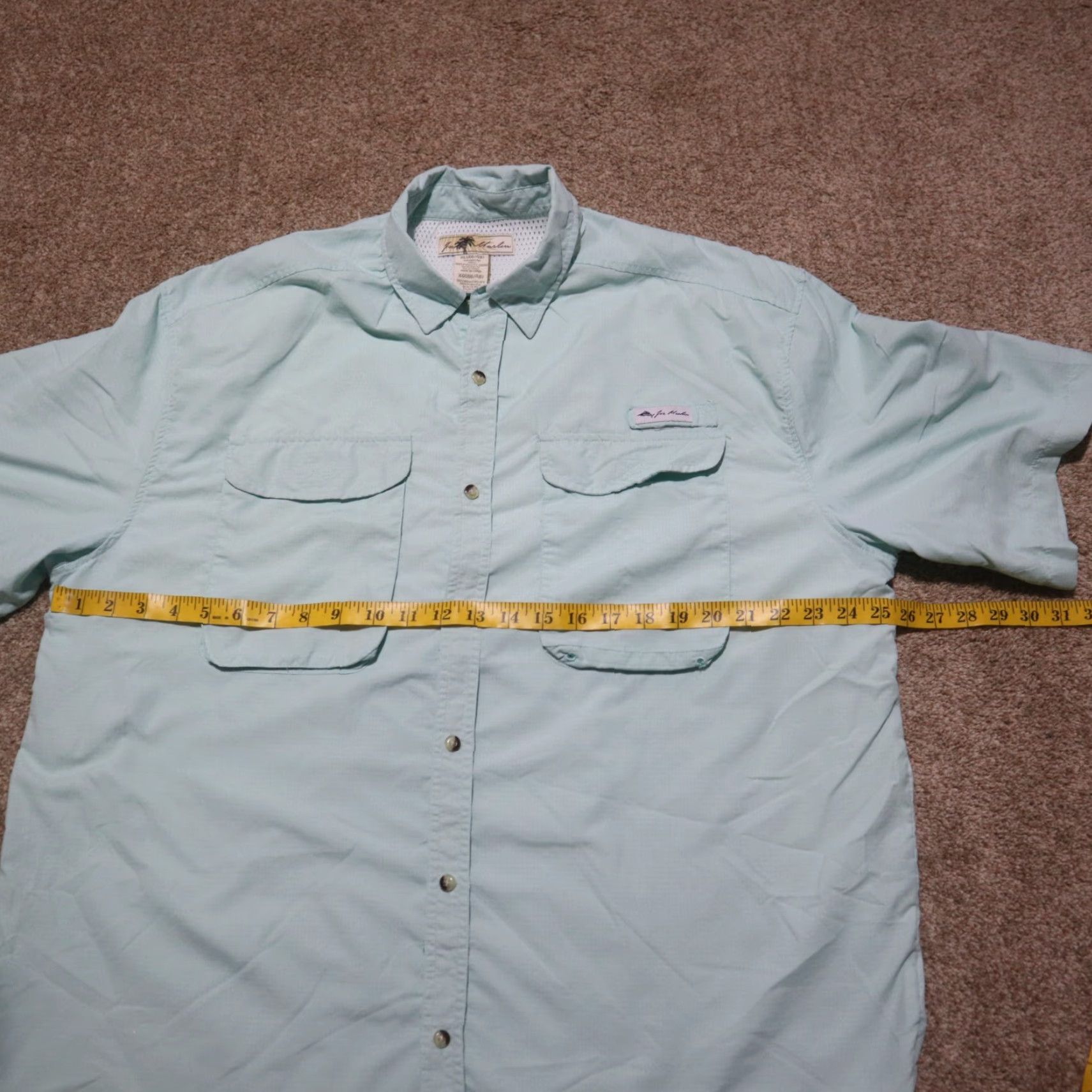 Vintage Joe Marlin Shirt Adult XL Blue Short Sleeve Button-Up Size US XL / EU 56 / 4 - 5 Thumbnail