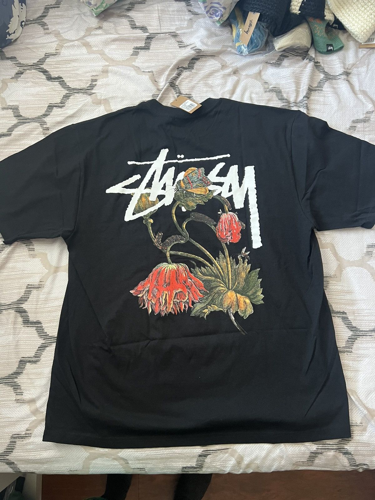 Streetwear × Stussy × Vintage STUSSY WITHERED FLOWER TEE