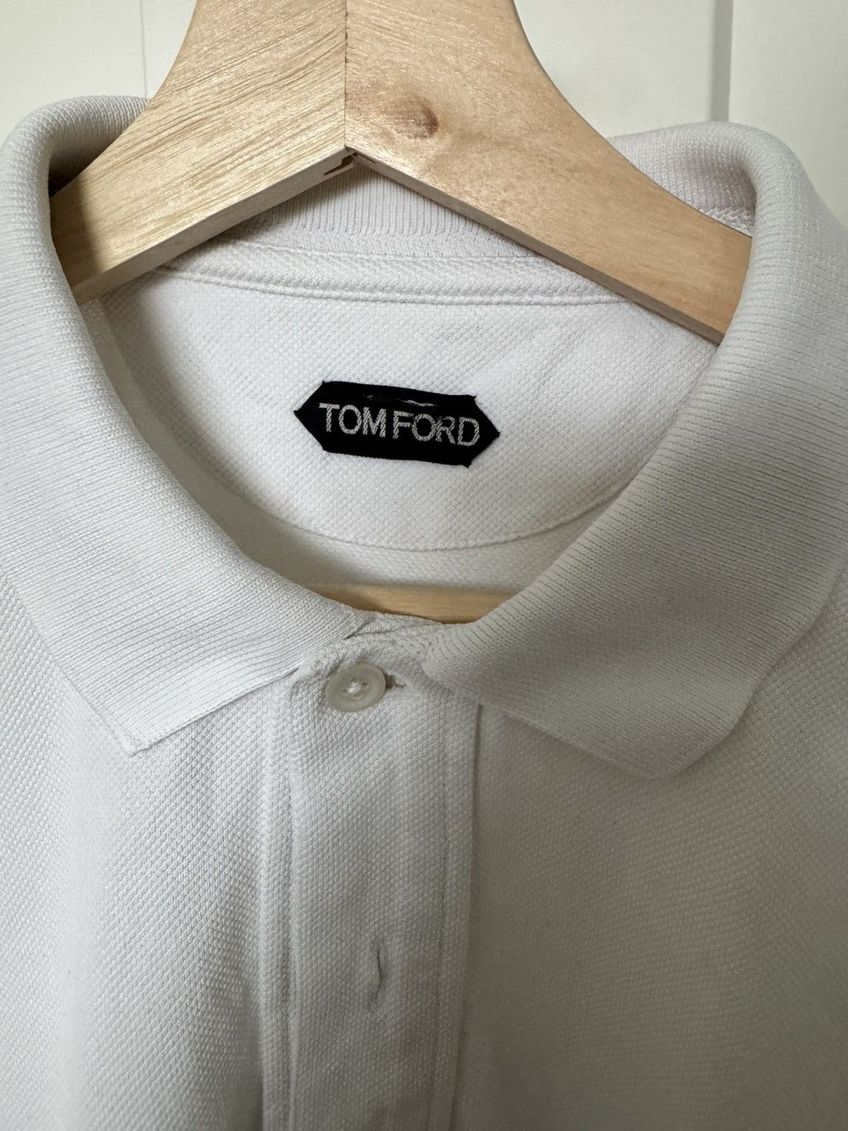 Tom Ford Tom Ford Cotton Polo Size 52 - White Size US L / EU 52-54 / 3 - 2 Thumbnail