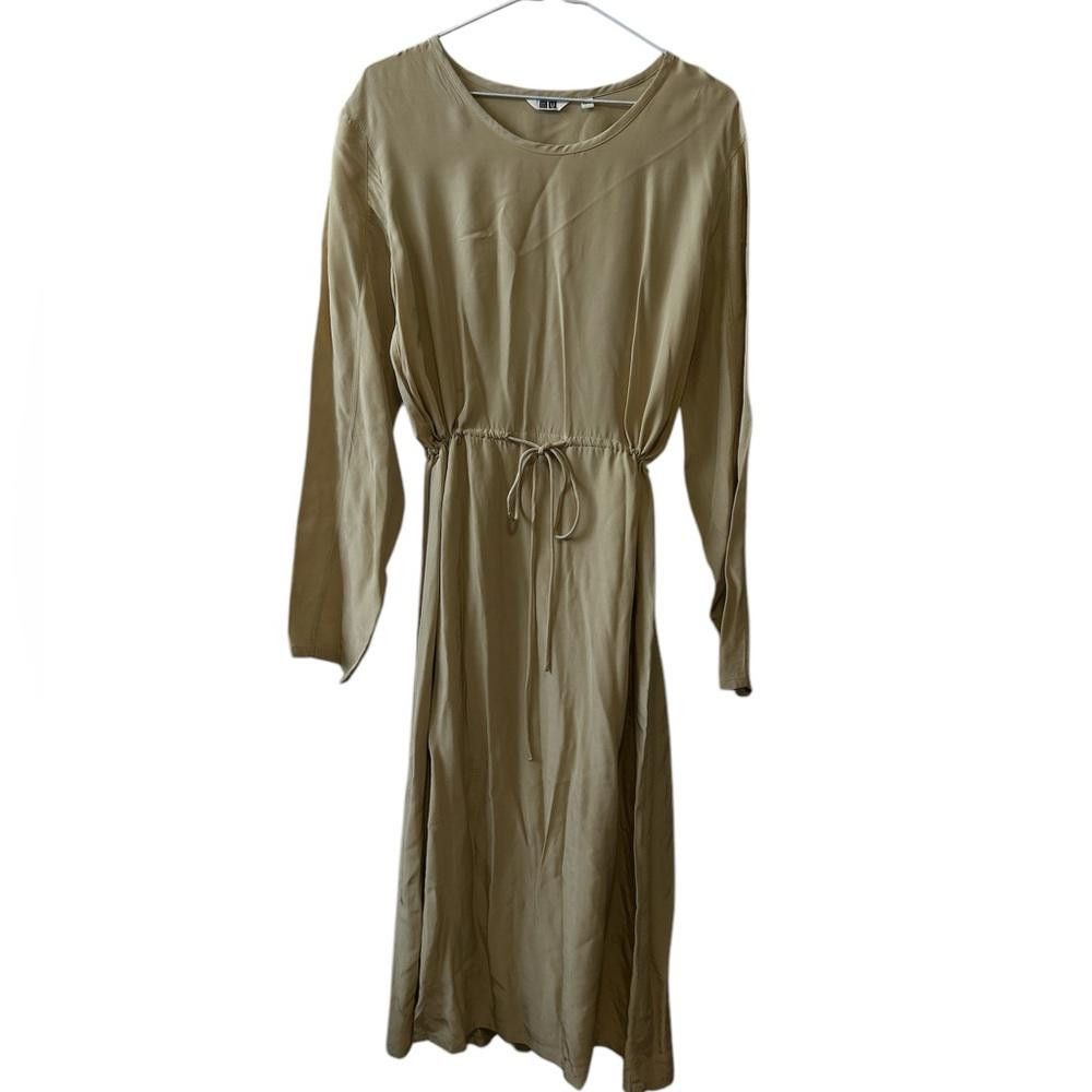 Uniqlo Uniqlo Beige Silk Mini Dress XS/TP Size XS / US 0-2 / IT 36-38 - 1 Thumbnail