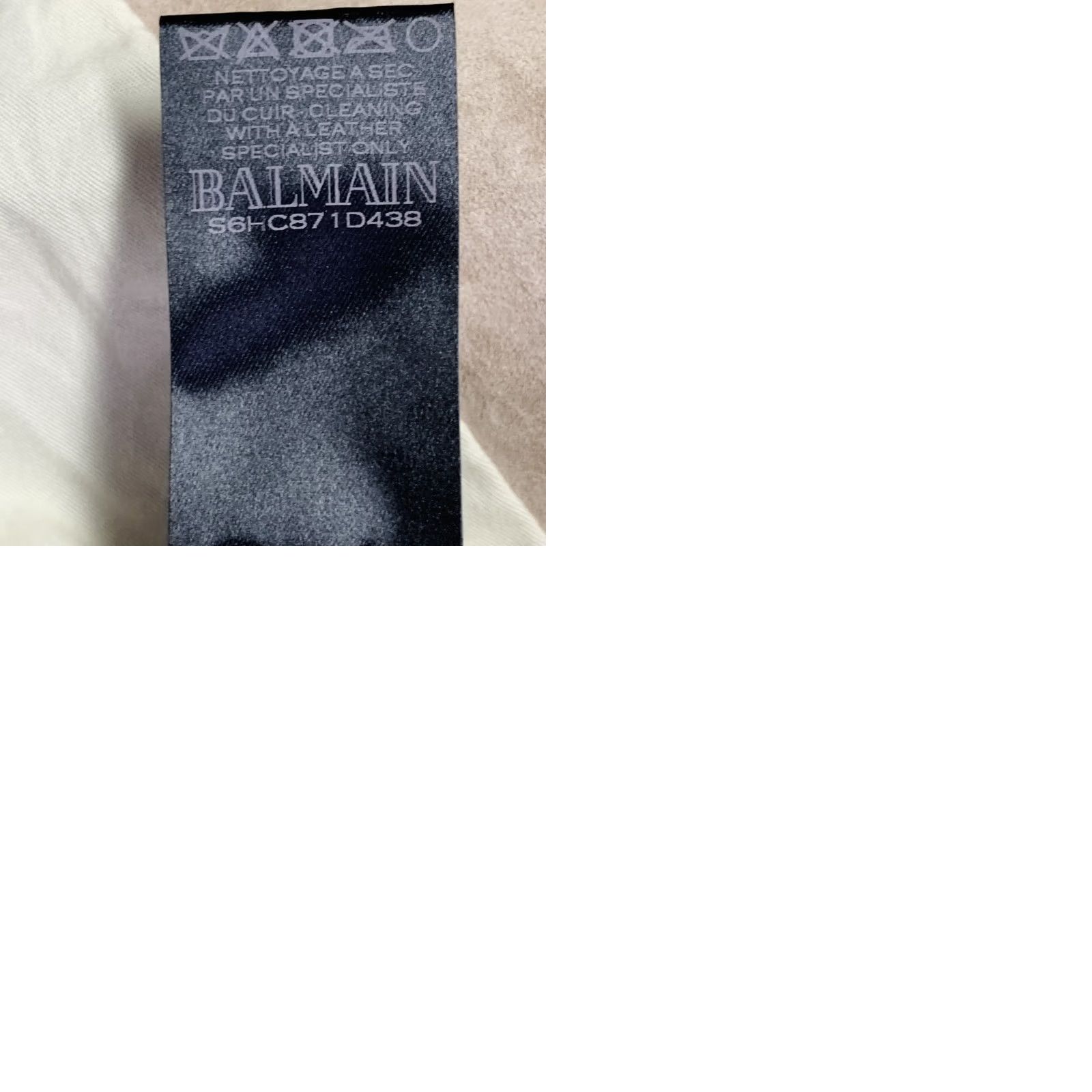 Balmain BALMAIN Suede Jacket Size S Beige Calfskin Hooded Asymmetrical Snaps SS16 Size US S / EU 44-46 / 1 - 9 Thumbnail