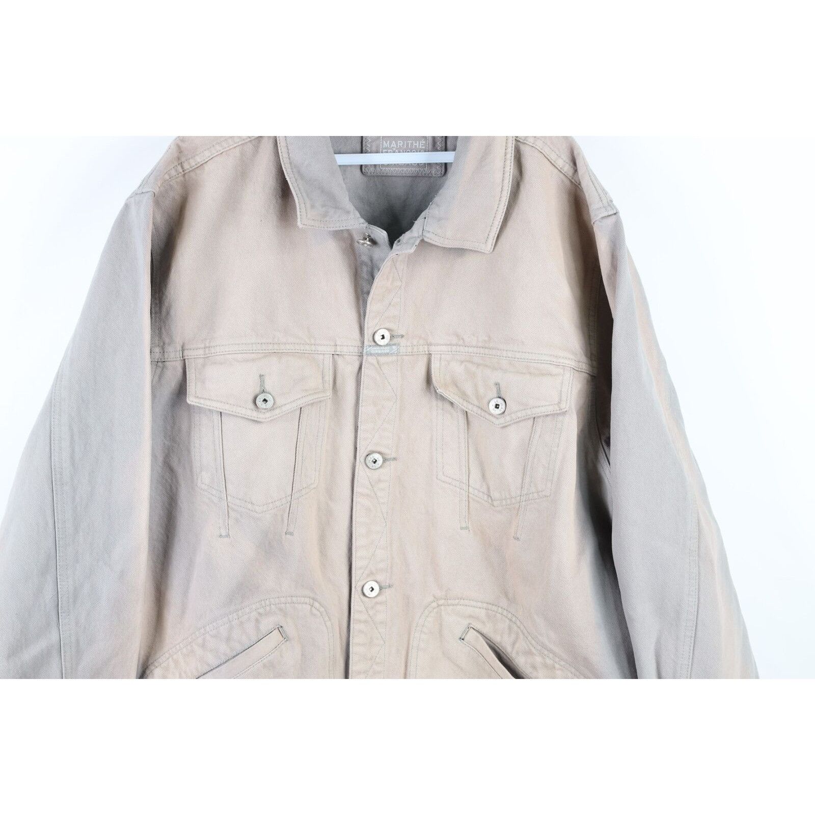 Marithe + Francois Girbaud Vintage 90s Marithe Francois Girbaud Denim Trucker Jacket Size US XL / EU 56 / 4 - 3 Thumbnail