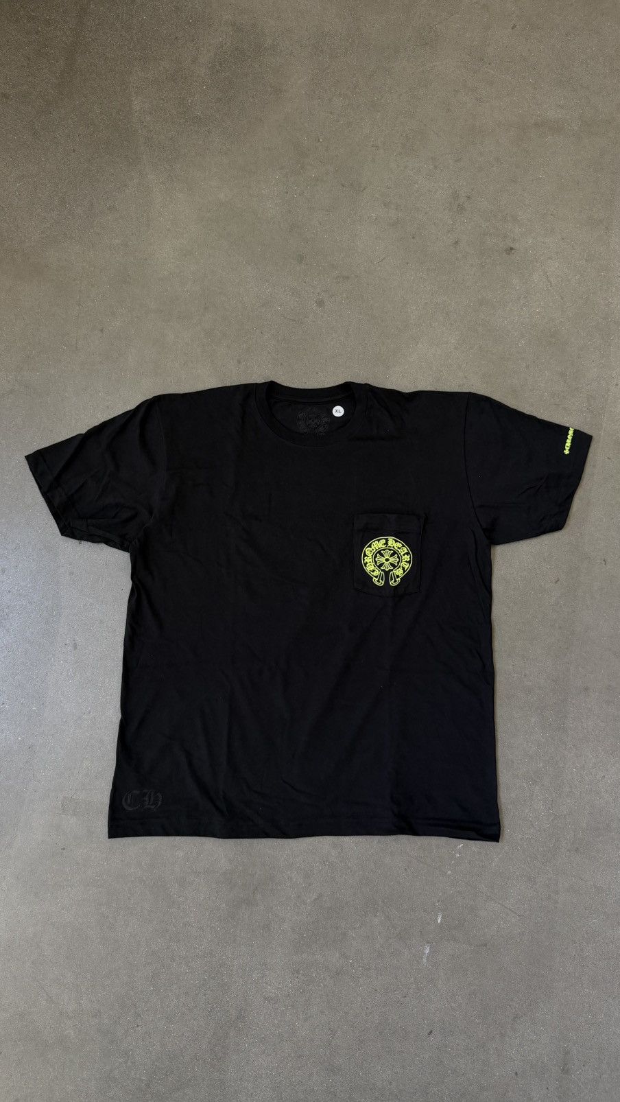 Chrome Hearts Chrome Hearts Neon Yellow Horseshoe Pocket T-Shir Size US XL / EU 56 / 4 - 2 Thumbnail