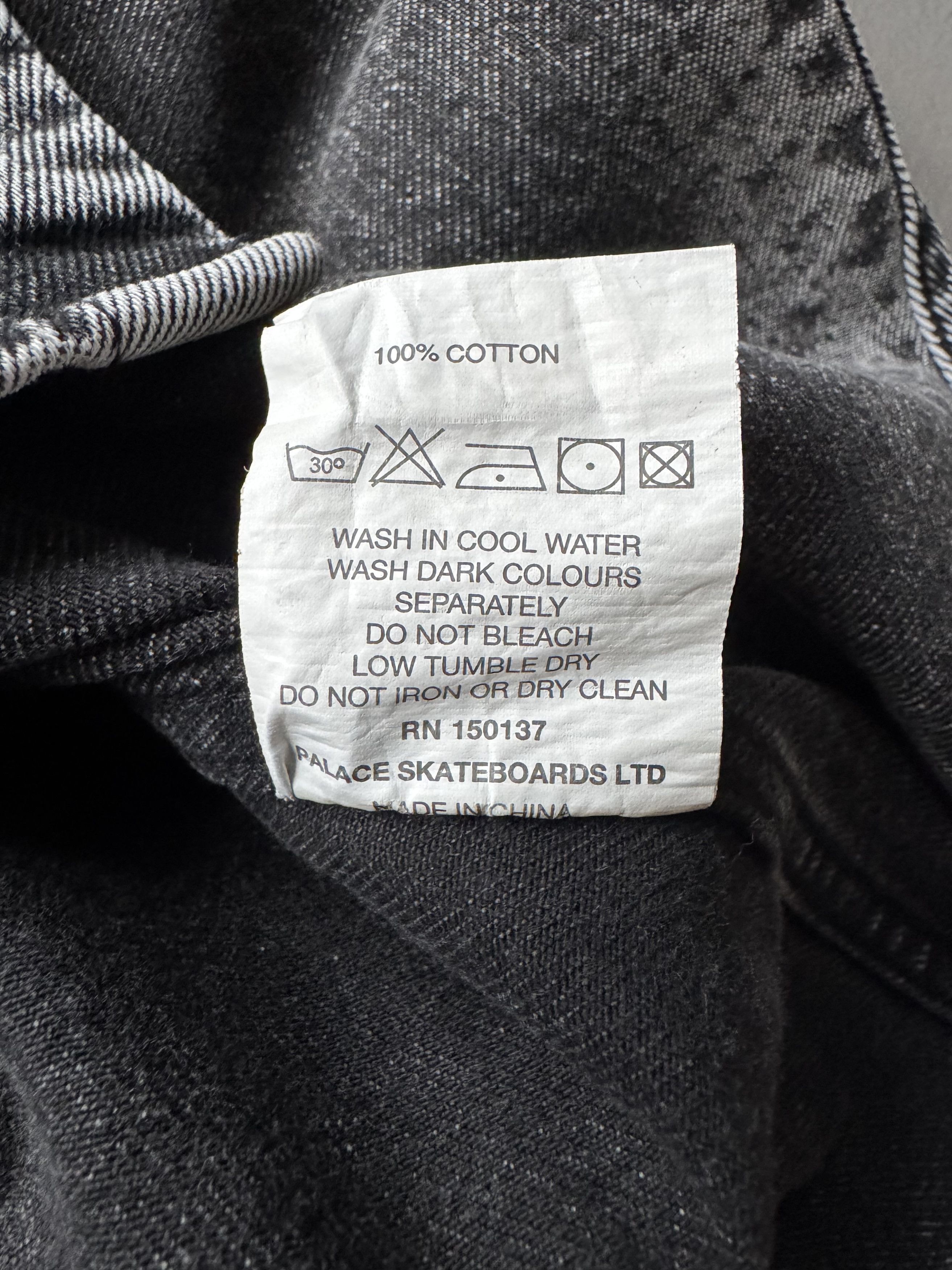 Palace Palace Denim Bossy Button Up Shirt, Stonewashed Black / Grey Size US M / EU 48-50 / 2 - 8 Thumbnail