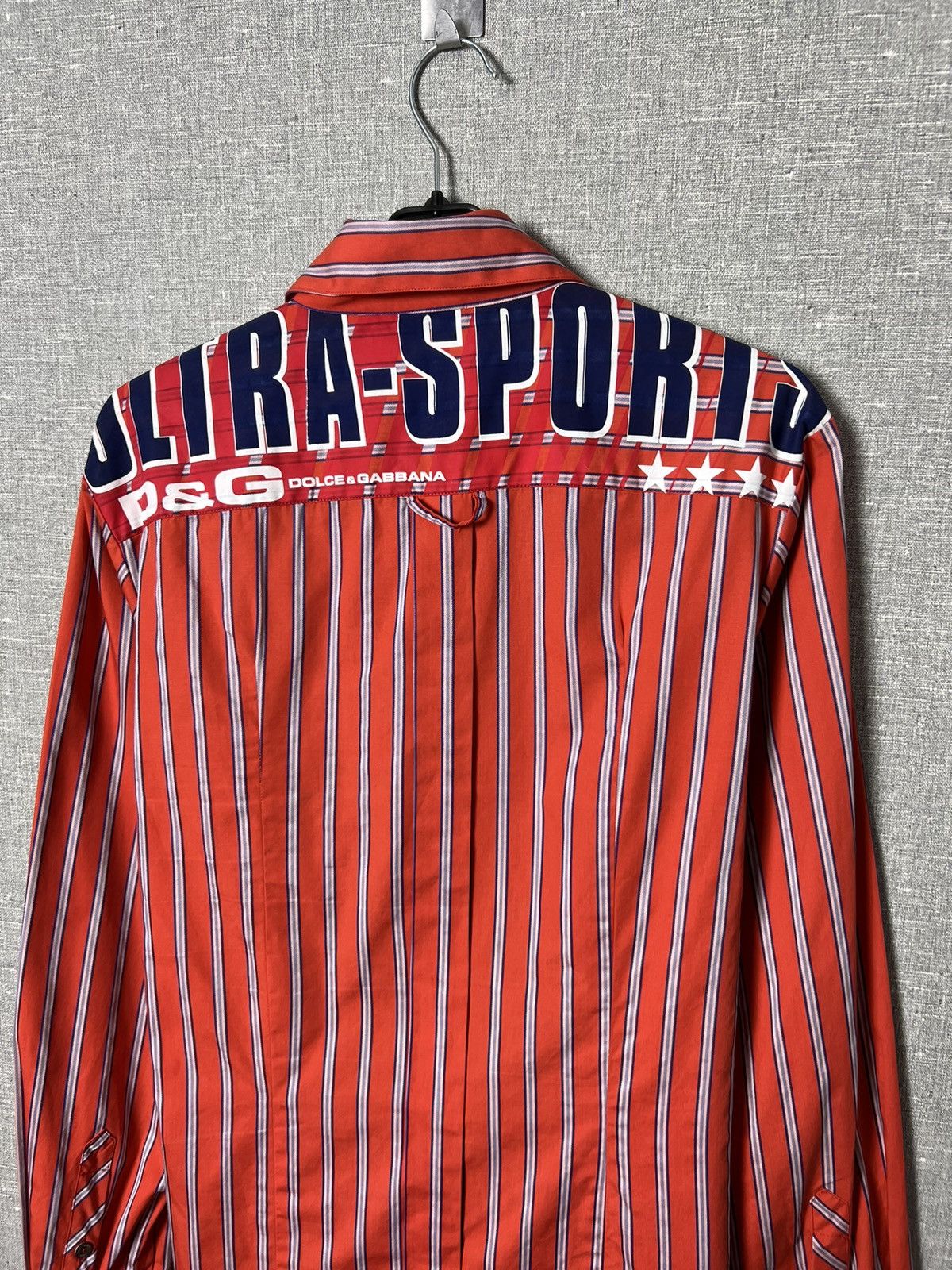 Dolce & Gabbana Dolce Gabbana Button Striped Shirt Big Logo Ultra Sports D&G Size US S / EU 44-46 / 1 - 2 Thumbnail