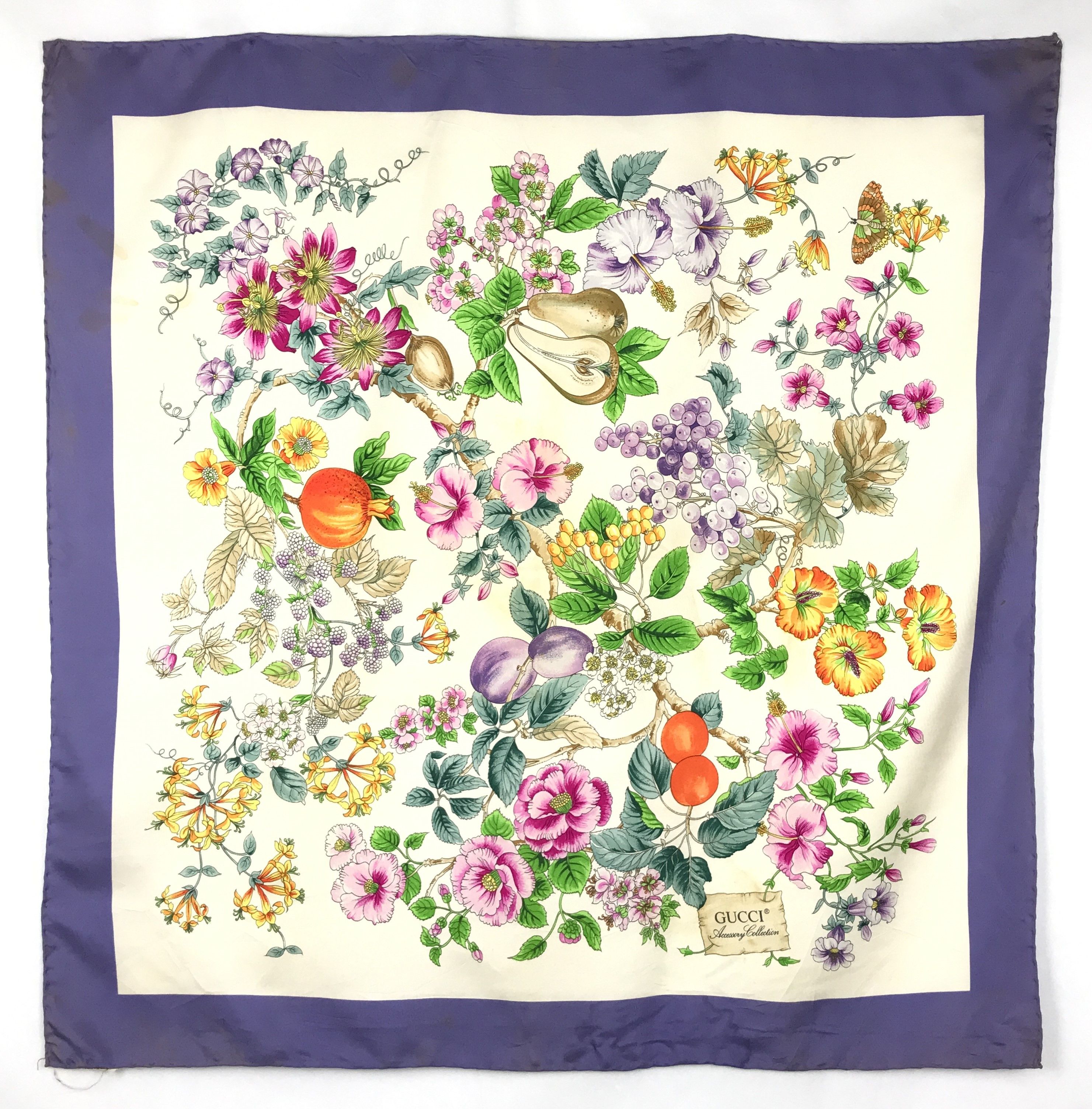 Gucci Vintage Gucci Floral Silk Scarf Size ONE SIZE - 1 Thumbnail
