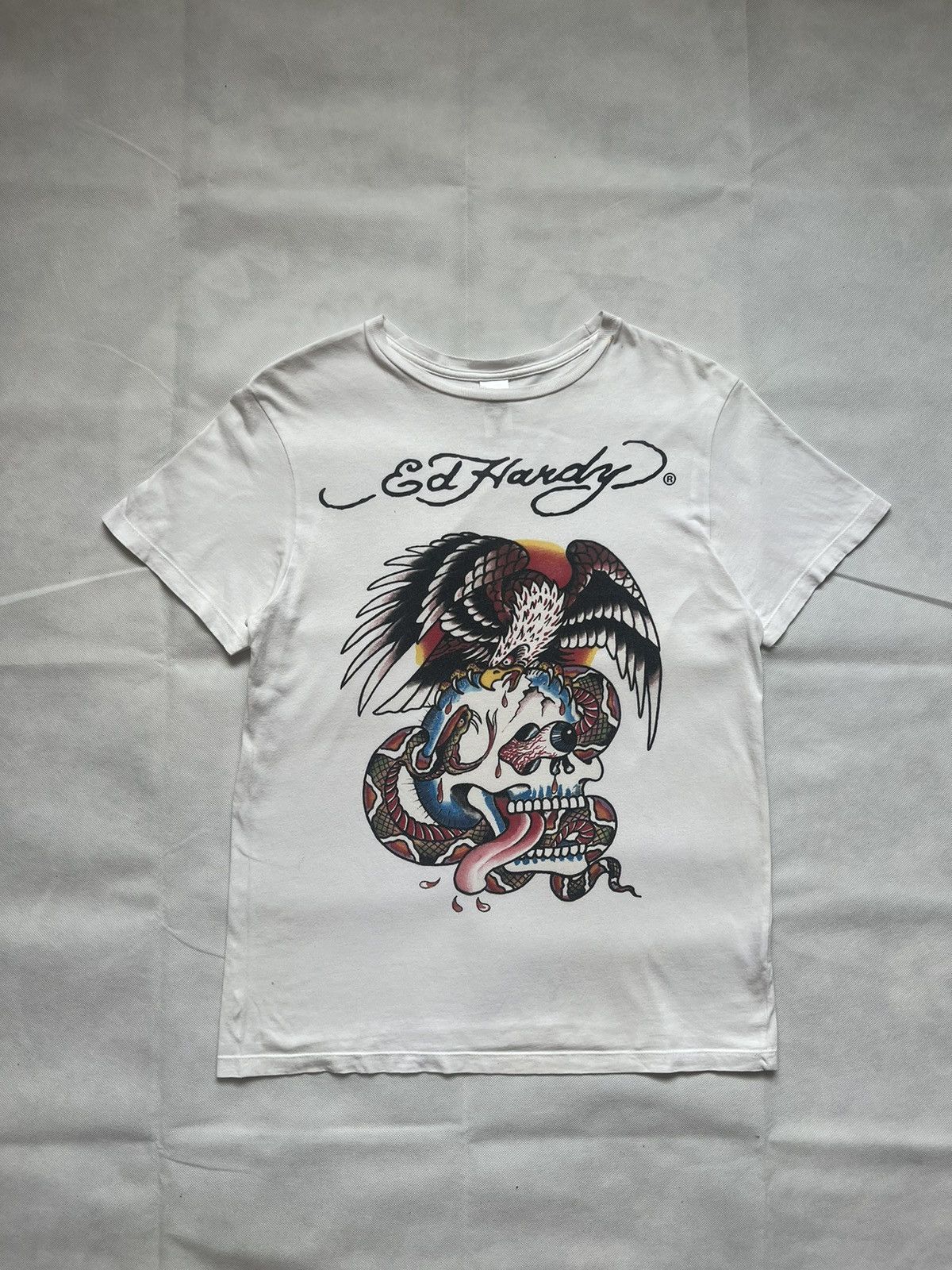 Christian Audigier Vintage Ed Hardy By Christian Audigier Eagle Skull Shirt Size S / US 4 / IT 40 - 1 Thumbnail