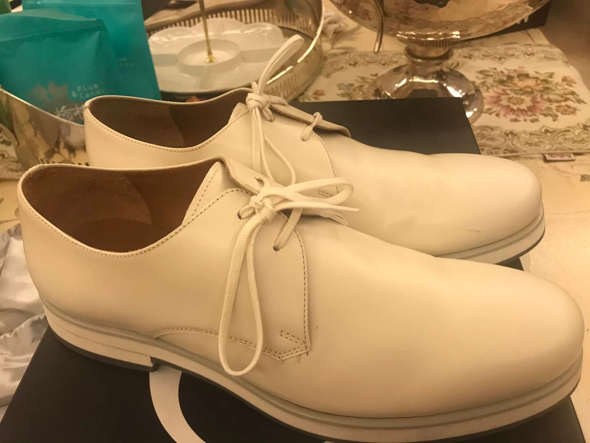 Salvatore Ferragamo Ferragamo Men's White Casual Leather Shoes 41 Size US 8 / EU 41 - 5 Thumbnail