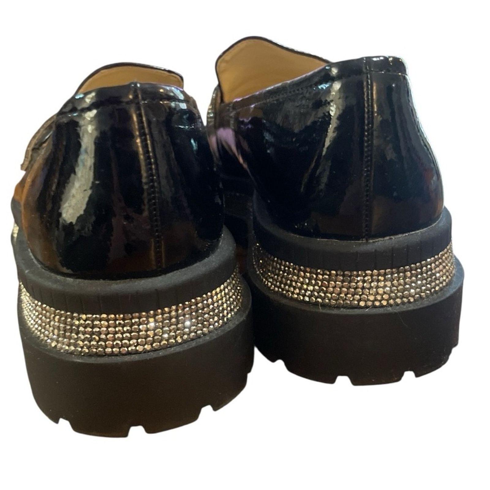 Jessica Simpson Jessica Simpson Everlynn Penny Lug Sole Gemstone Loafer Size US 8 / IT 38 - 8 Thumbnail