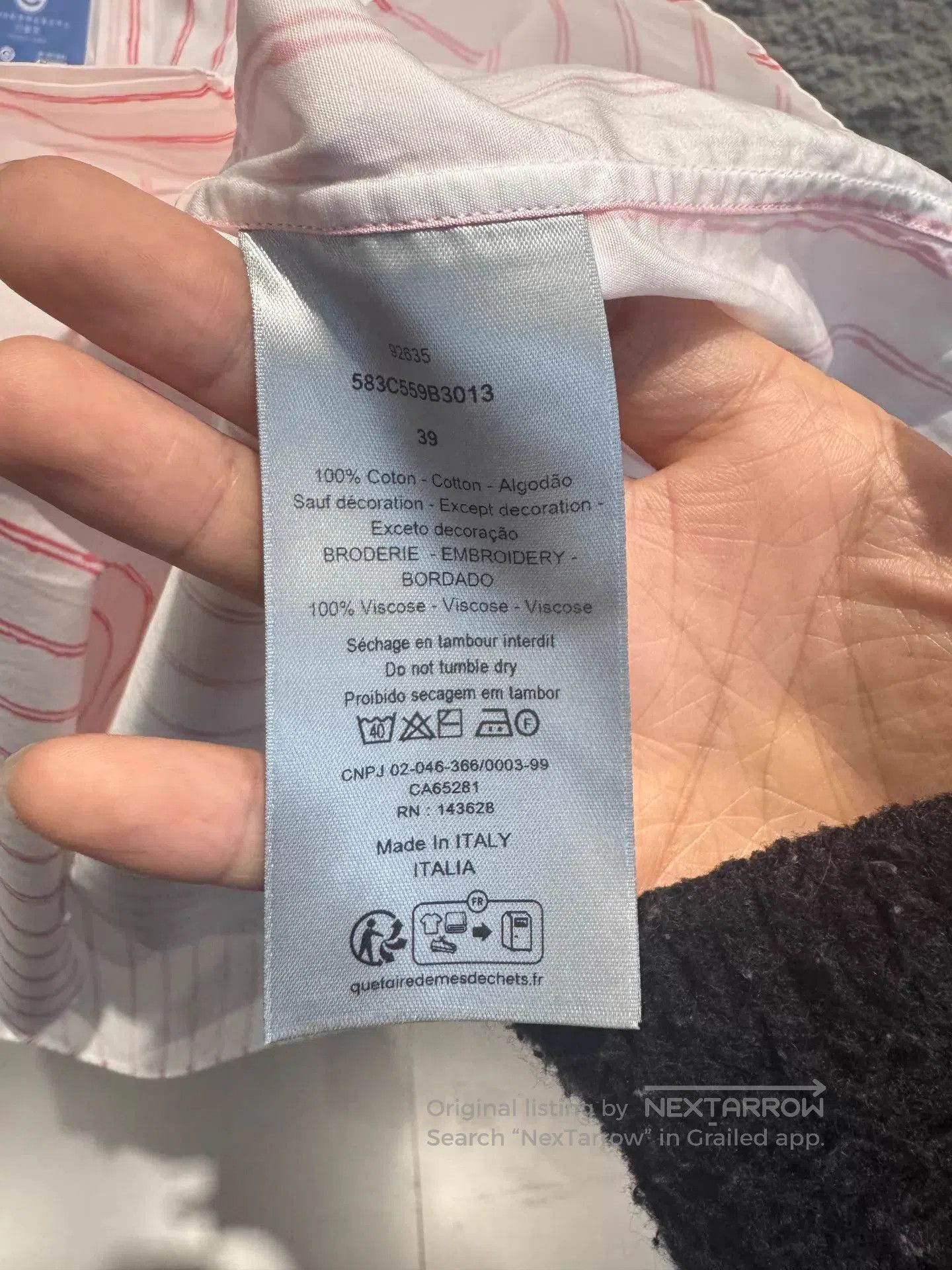 Dior Red Striped Long Sleeve Button. Size US M / EU 48-50 / 2 - 5 Thumbnail
