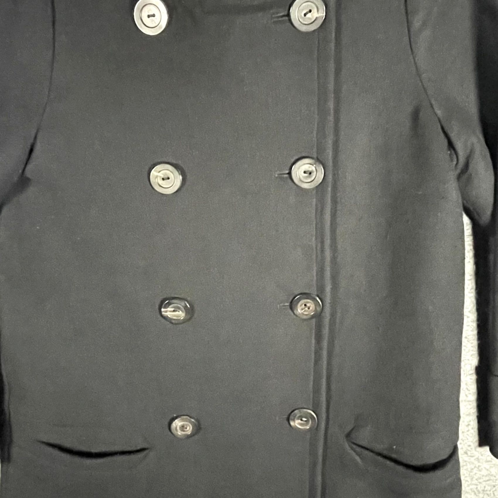 A.P.C. A.P.C. Coat Womens 36 Black Wool Cashmere Hooded Pea Coat Lined Poland Vintage No Size XS / US 0-2 / IT 36-38 - 4 Thumbnail