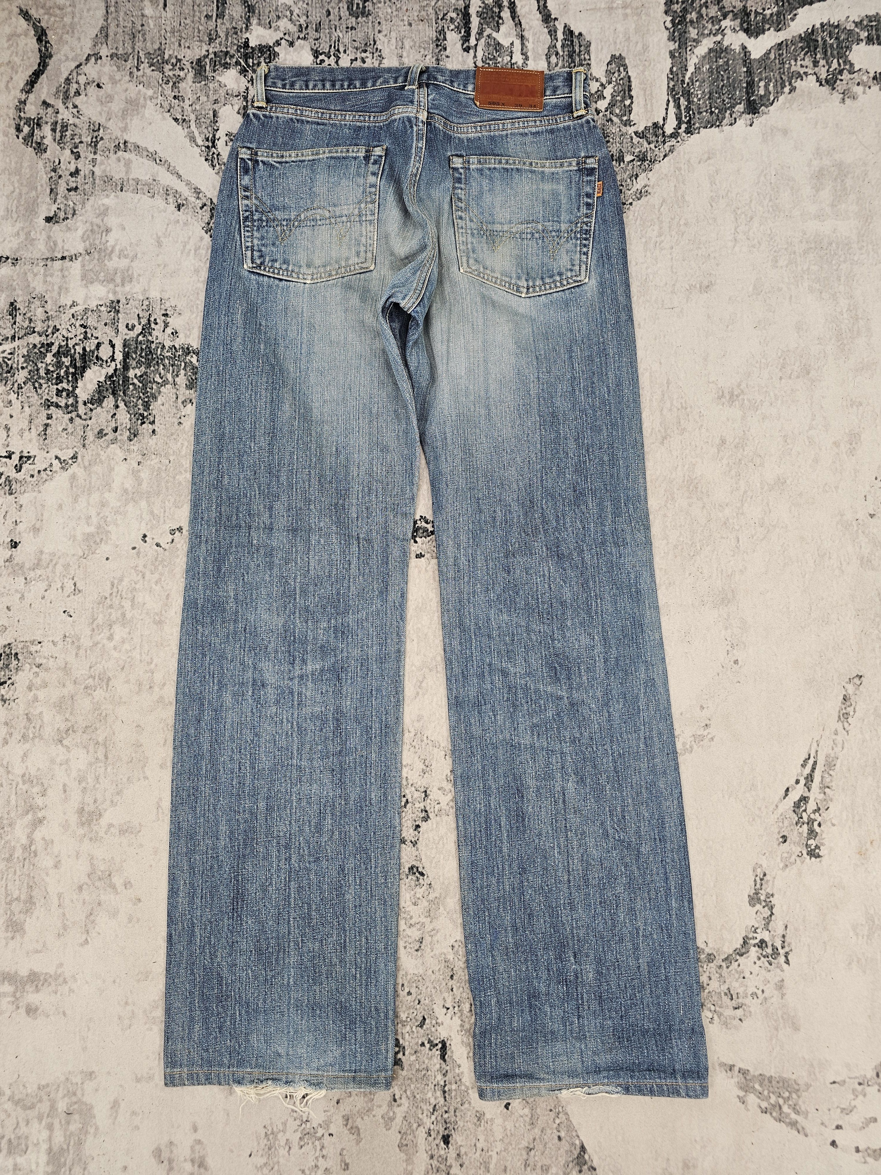 Edwin EDWIN 505 X Selvedge Redline Faded Ripped Jeans JB0316 Size US 30 / EU 46 - 3 Thumbnail