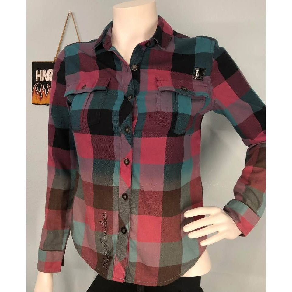 Harley Davidson Harley-Davidson Button Shirt Small Women, Cowgirl Style Size S / US 4 / IT 40 - 3 Thumbnail
