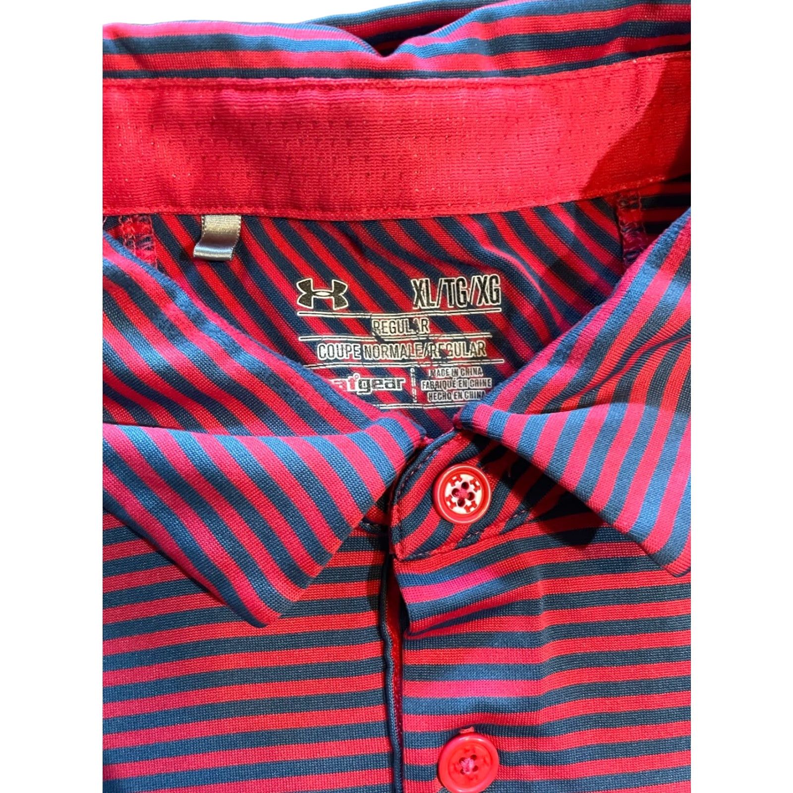 Under Armour VINTAGE? No. Under armour Golf Polo Shirt Gray Red Striped 2 Men's XL Short Sleeve Polo Shirt Womens? Mens XL Short Sleeve Under Armour & Puma? Size US XL / EU 56 / 4 - 3 Thumbnail