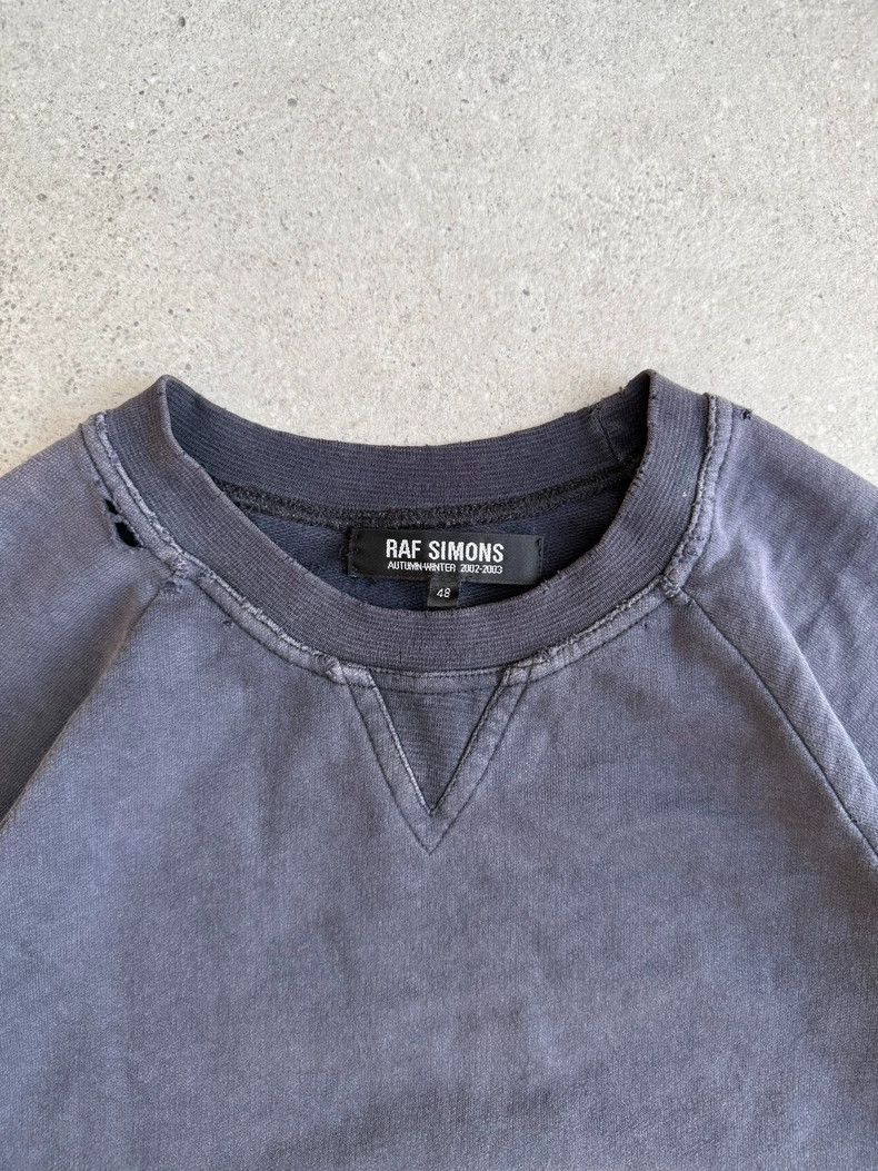 Raf Simons RAF SIMONS AW02 Archive Destroy Faded Raglan Sleeve Pullove Size US M / EU 48-50 / 2 - 5 Thumbnail