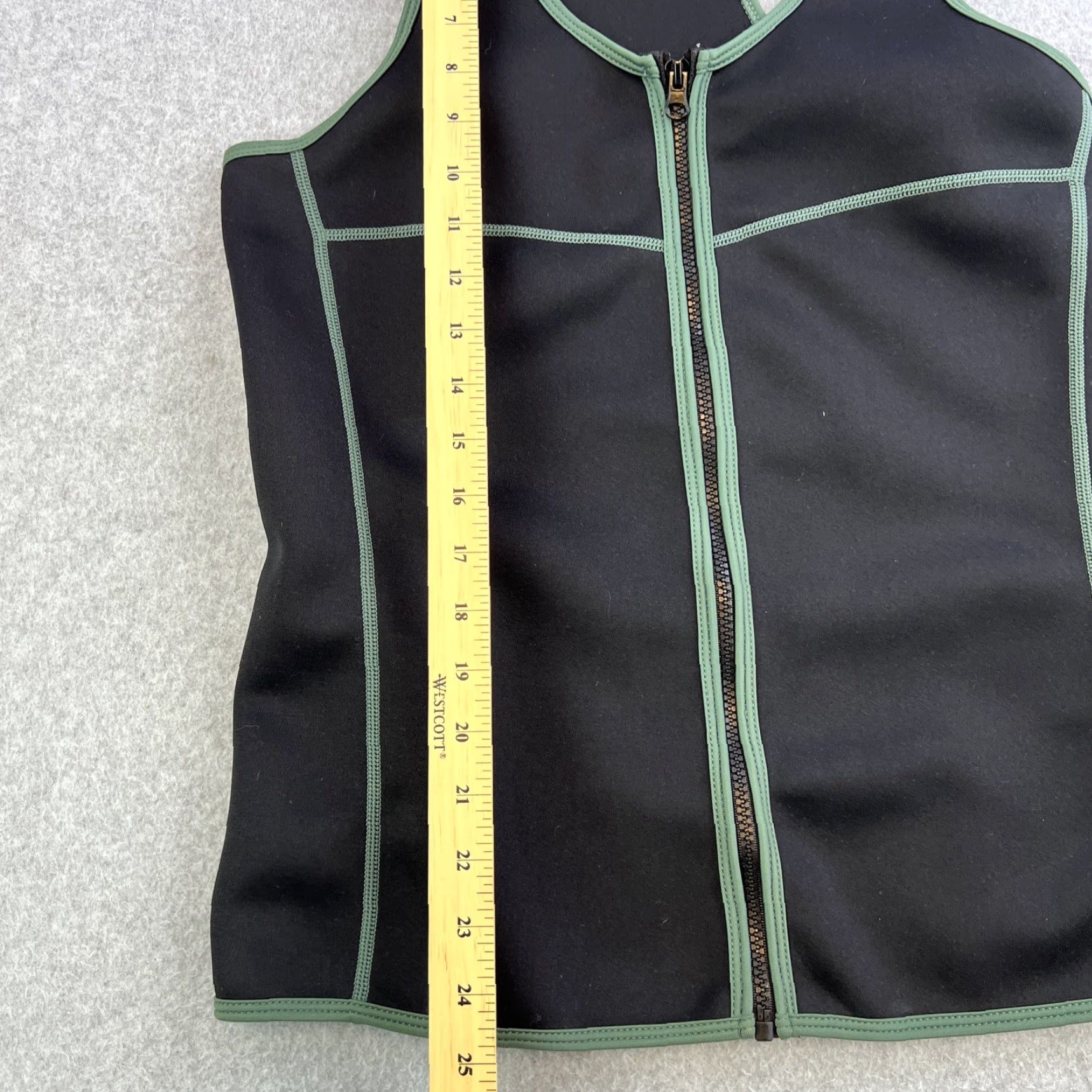 Vintage Crane Sauna Vest Womens XL Black Full Zip Sleeveless Tank Top Ladies Size XL / US 12-14 / IT 48-50 - 3 Thumbnail