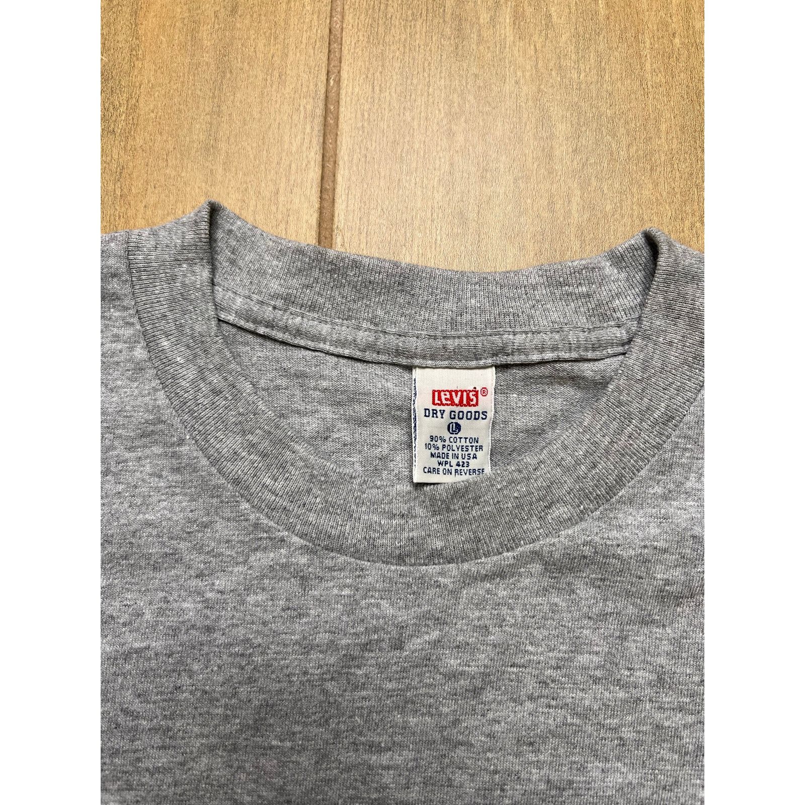 Levi's Vintage 90s Levis Dry Goods T Shirt USA Made Gray Skate Sz L Size US L / EU 52-54 / 3 - 3 Thumbnail