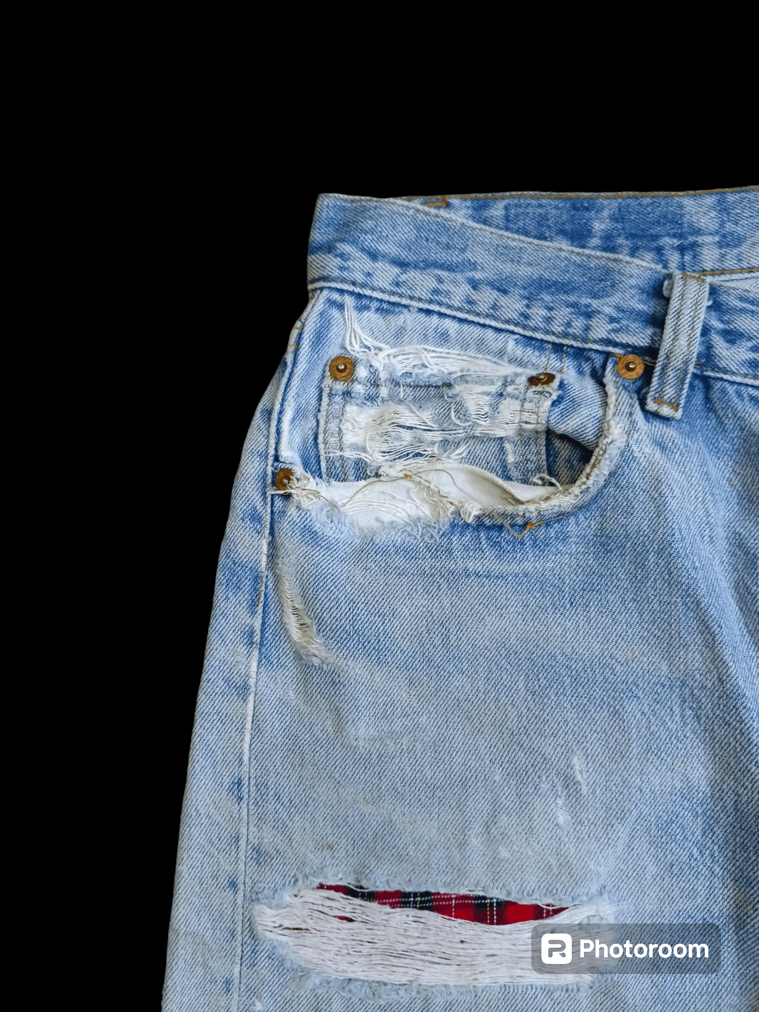 Levi's Vintage Clothing Destroy Vintage Levis 501 Denim Pants Size US 31 - 7 Thumbnail