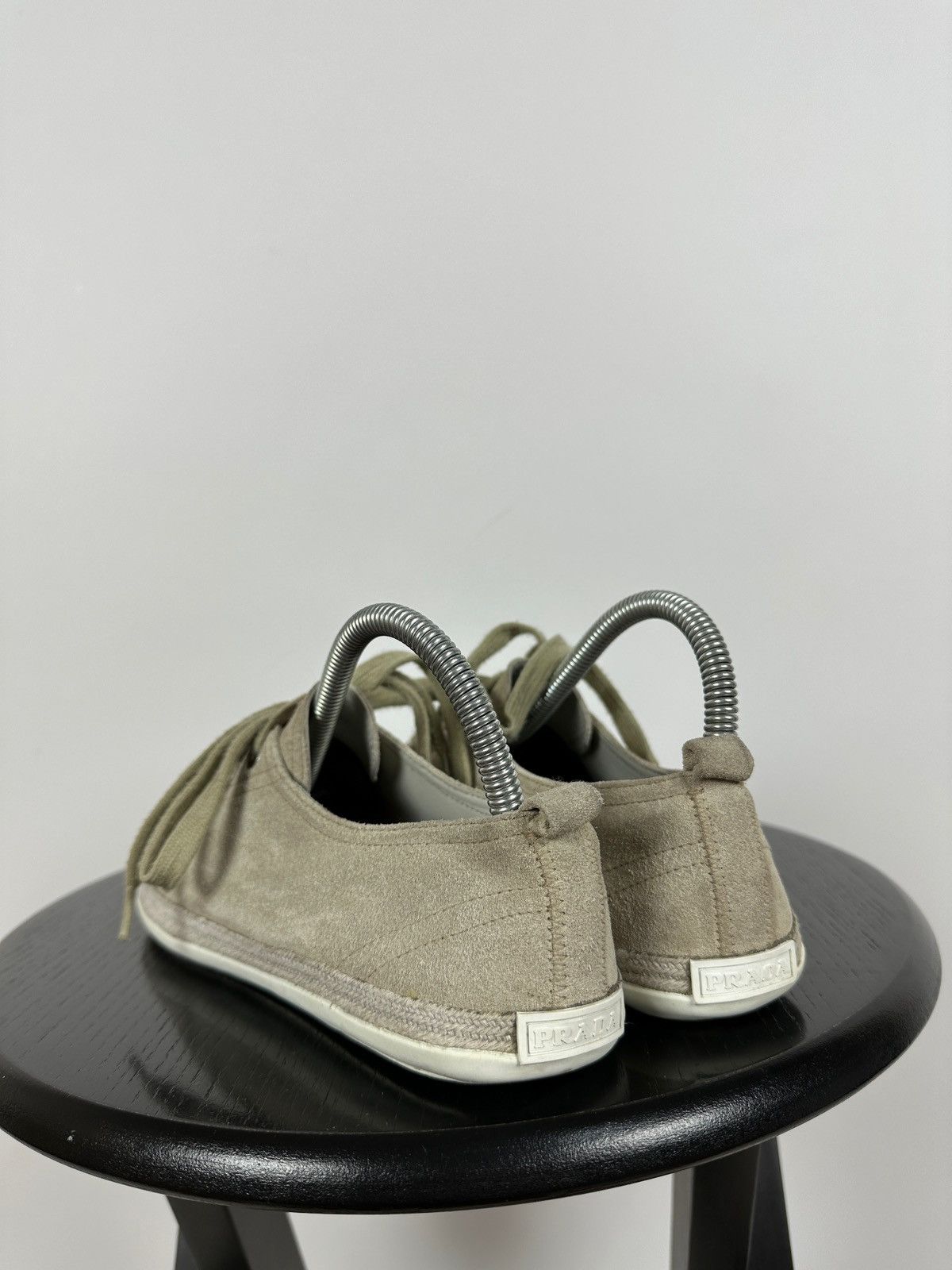 Prada Prada Suede Low Tops Red Tab Linea Rossa Trainers Sneakers Size US 8.5 / IT 38.5 - 7 Thumbnail