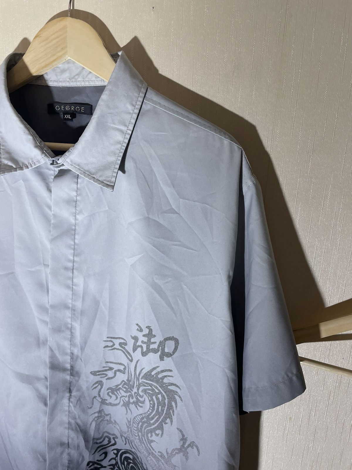Japanese Brand × Vintage Japanese shirt dragon printed vintage shirt Size US XXL / EU 58 / 5 - 2 Thumbnail
