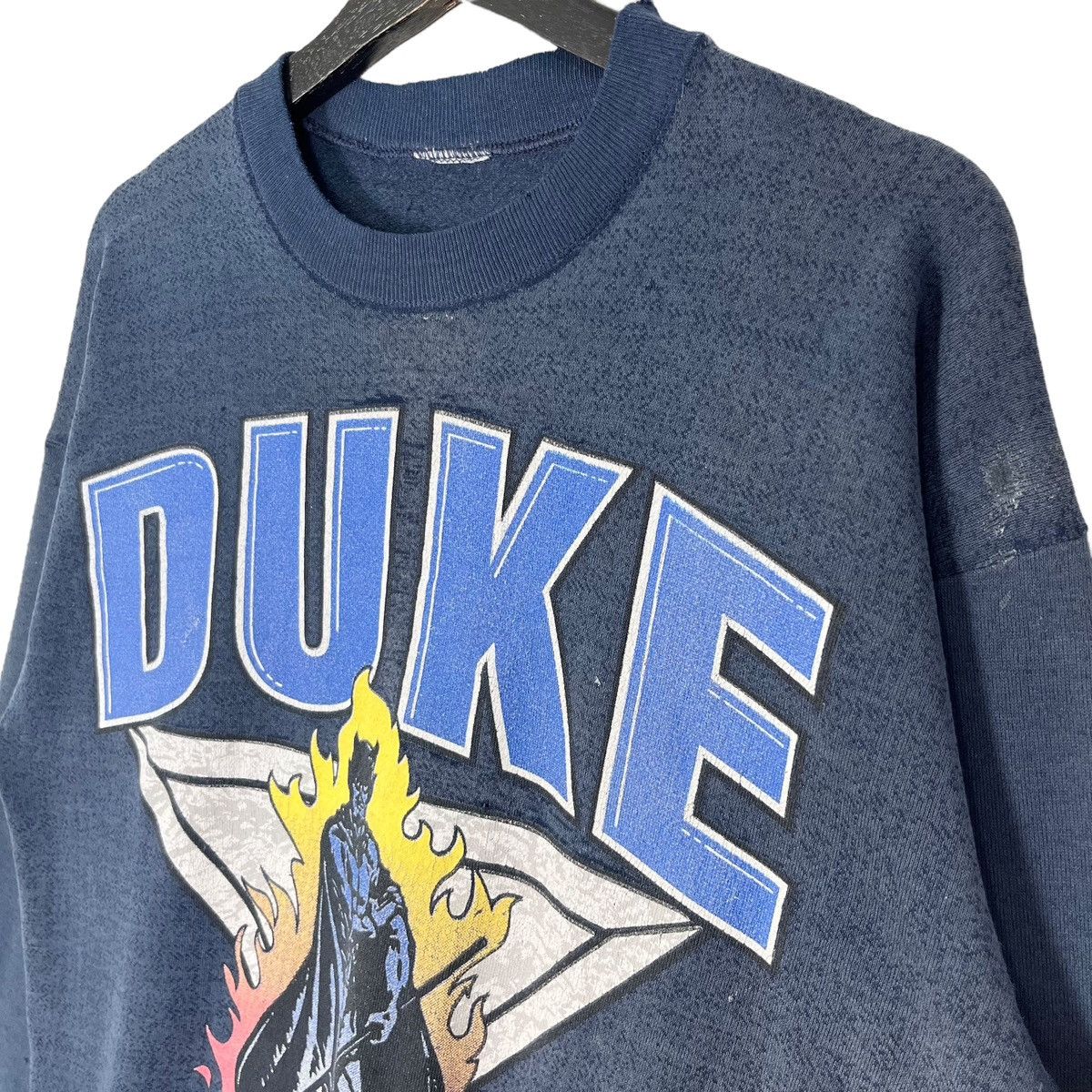 NCAA × Vintage Vintage 90s DUKE Blue Devils Sweatshirt Size US M / EU 48-50 / 2 - 2 Thumbnail
