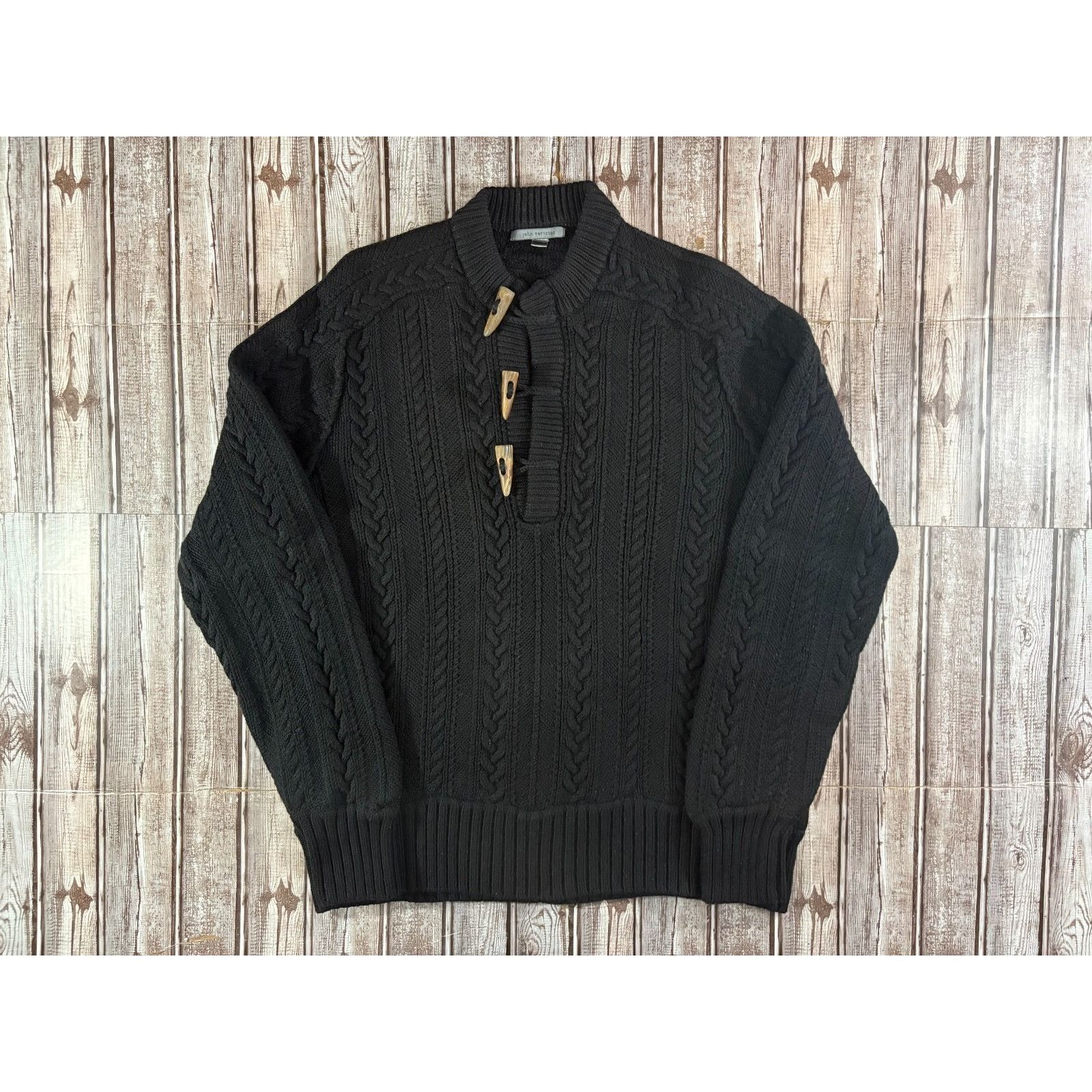 John Varvatos John Varvatos Collection cableknit wool extra fine merino to Size US XL / EU 56 / 4 - 1 Thumbnail