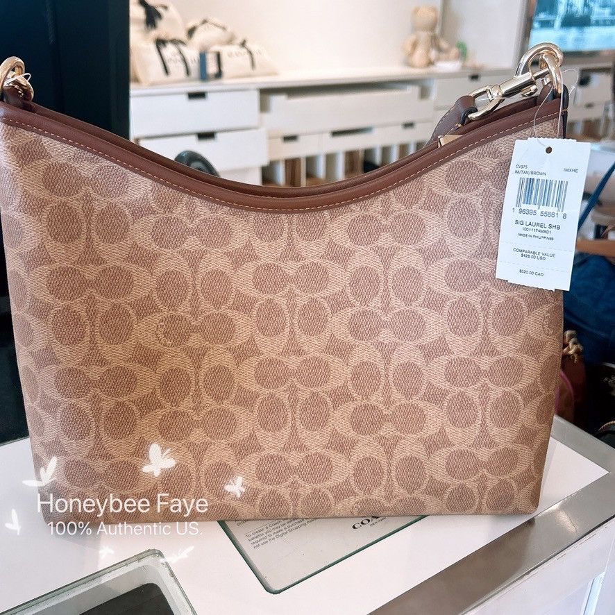Coach Laurel Shoulder Bag In Signature Canvas CV975 Size ONE SIZE - 3 Thumbnail