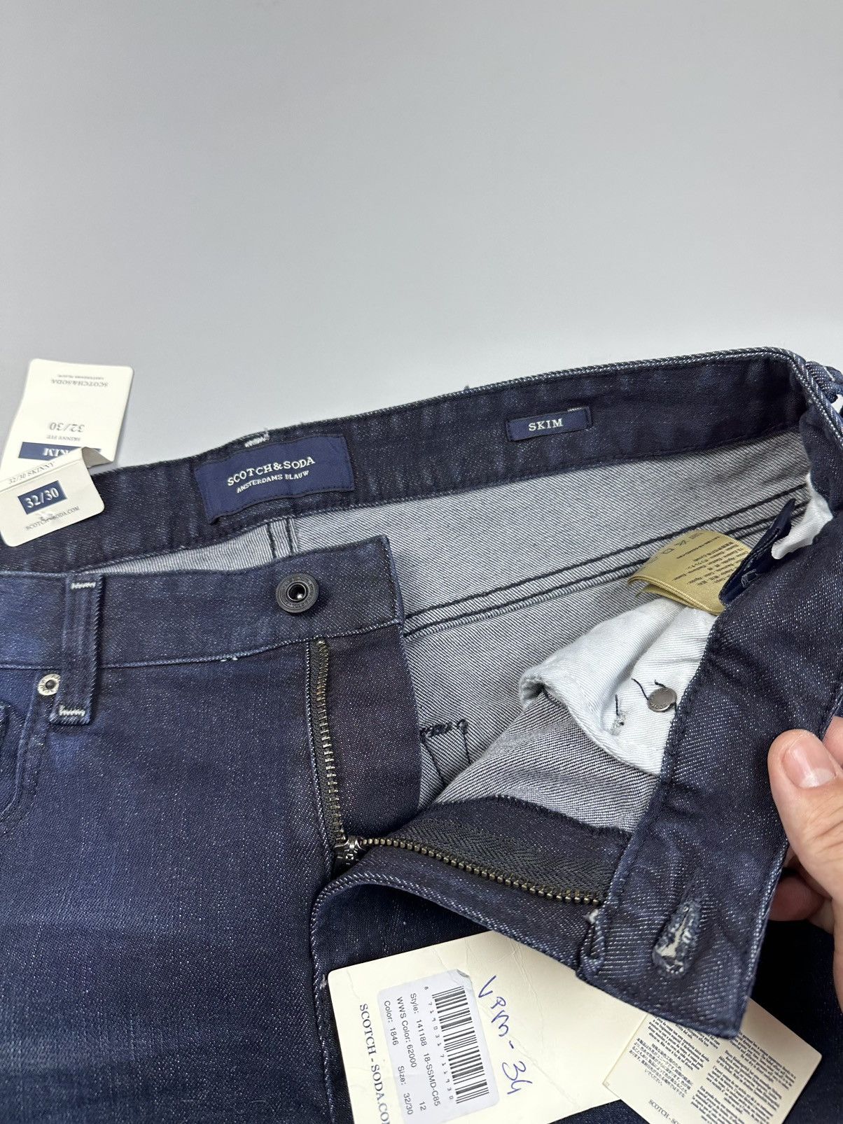 Scotch & Soda Scotch&Soda Blue Stripe Pattern Jeans Skinny Fit Size US 32 / EU 48 - 5 Thumbnail