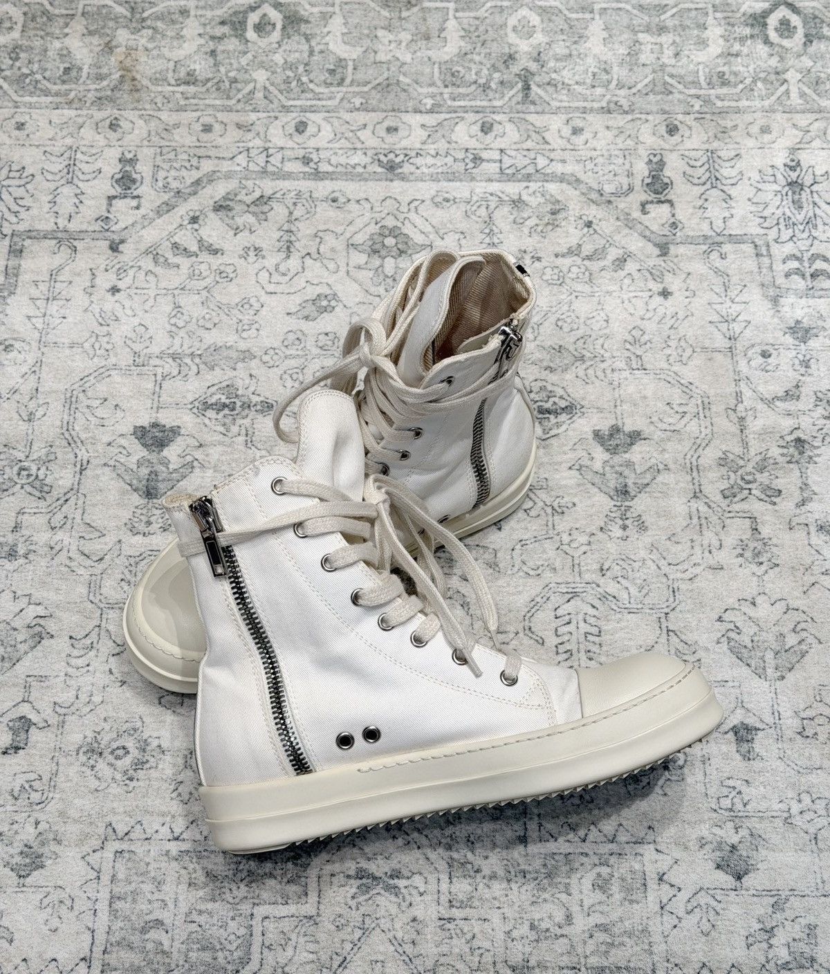 Rick Owens Rick Owens x Converse milk white canvas sneakers Size US 7 / IT 37 - 5 Thumbnail