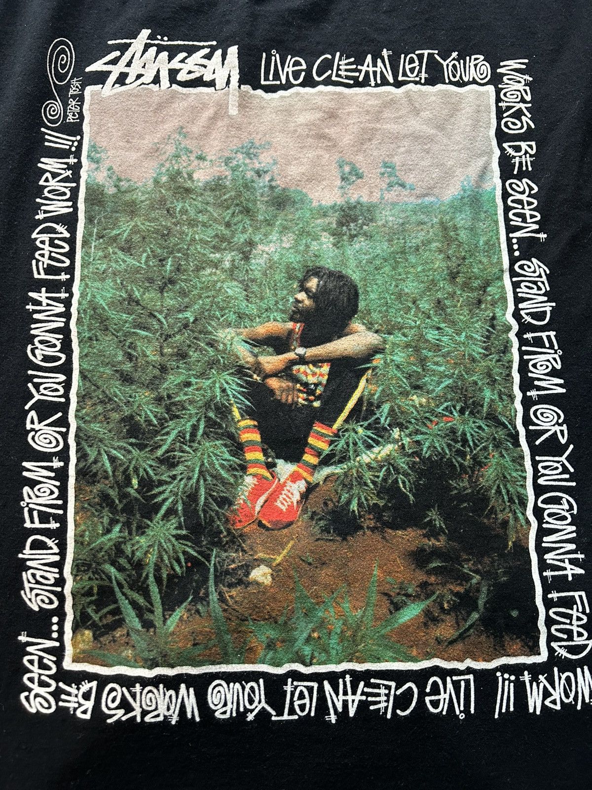 Stussy Peter Tosh hot Shirt Very Rare and Limited