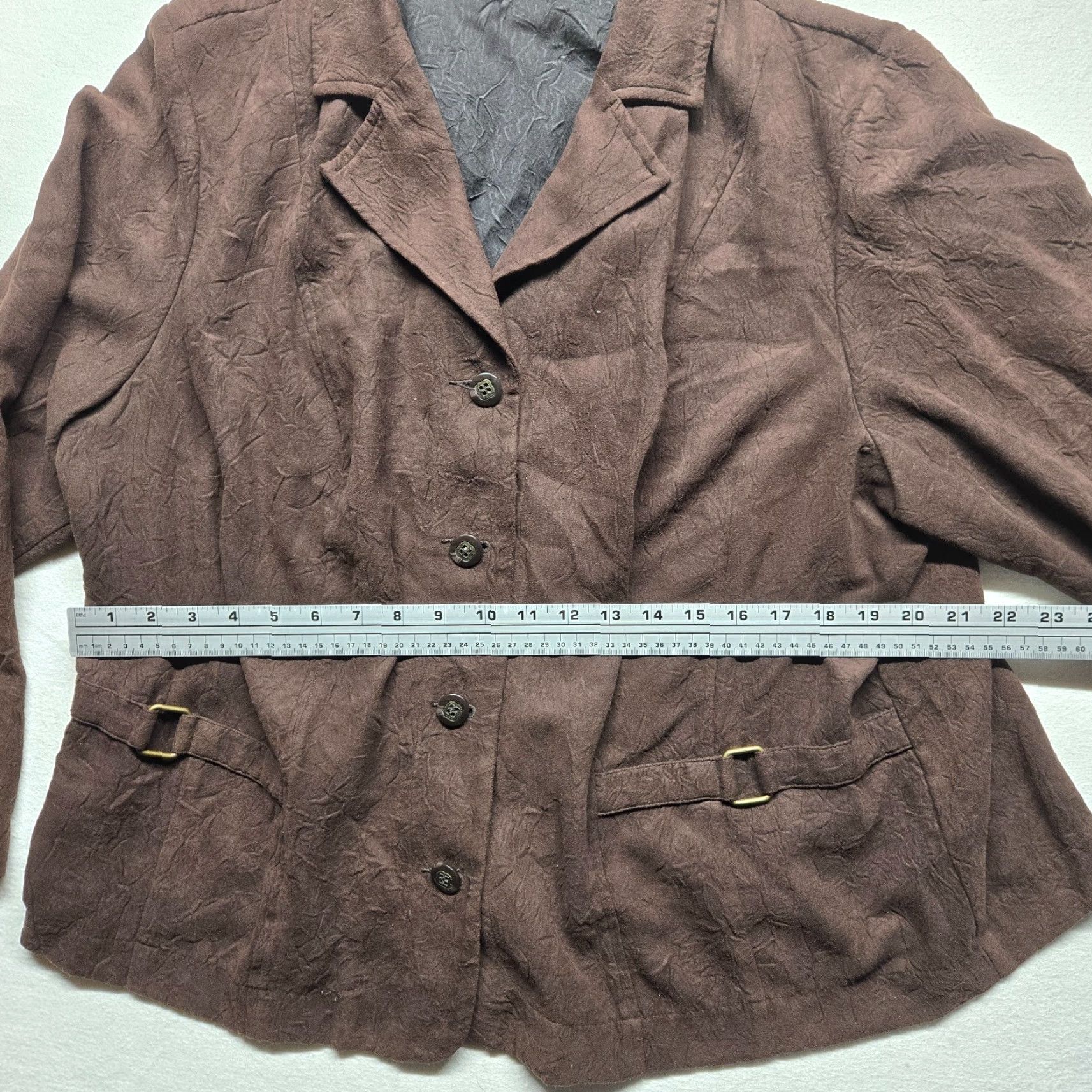 Vintage RQT Woman Jacket Adult 2X Brown Solid Layered Button Up Womens Size XXL / US 16-18 / IT 52-54 - 4 Thumbnail