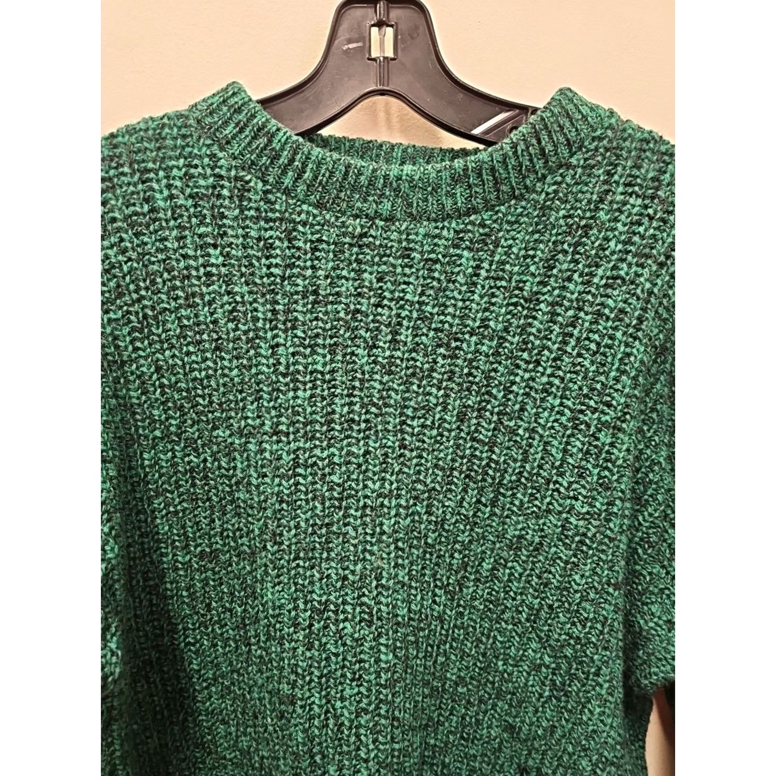Vintage VINTAGE LL Bean Sweater Crewneck Green Womens Large Knit Wool Blend 80s 70s 80s FISHERMAN Pattern Solid Size L / US 10 / IT 46 - 2 Thumbnail