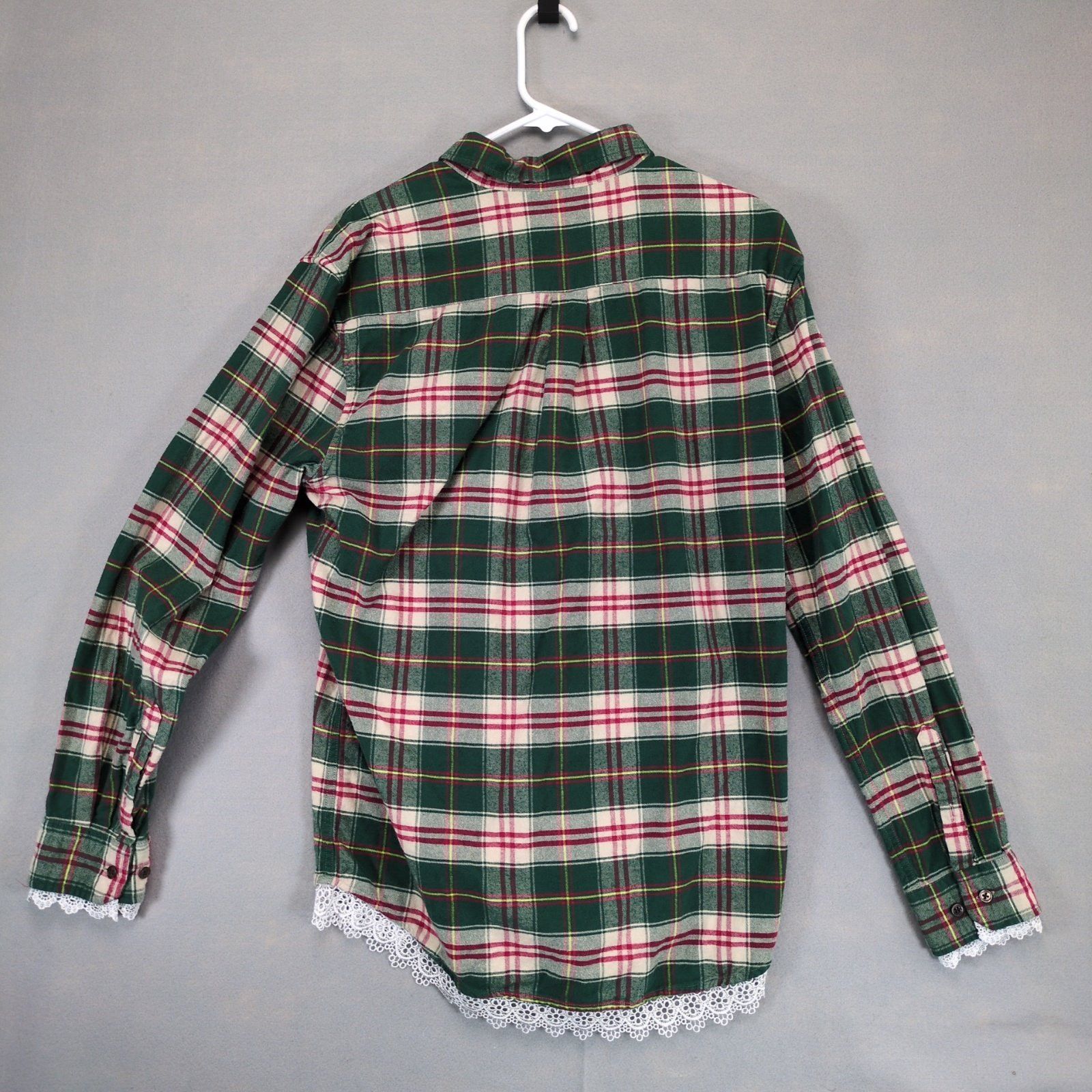 Other Line of Trade Women's L Plaid Cotton Flannel Button Up Shirt Size L / US 10 / IT 46 - 3 Thumbnail