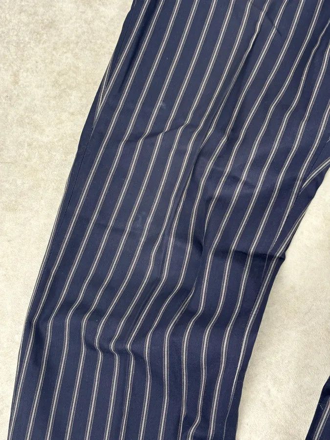 Gucci 2000s Gucci Navy Pinstriped Viscose Classy Pants Size US 34 / EU 50 - 11 Thumbnail