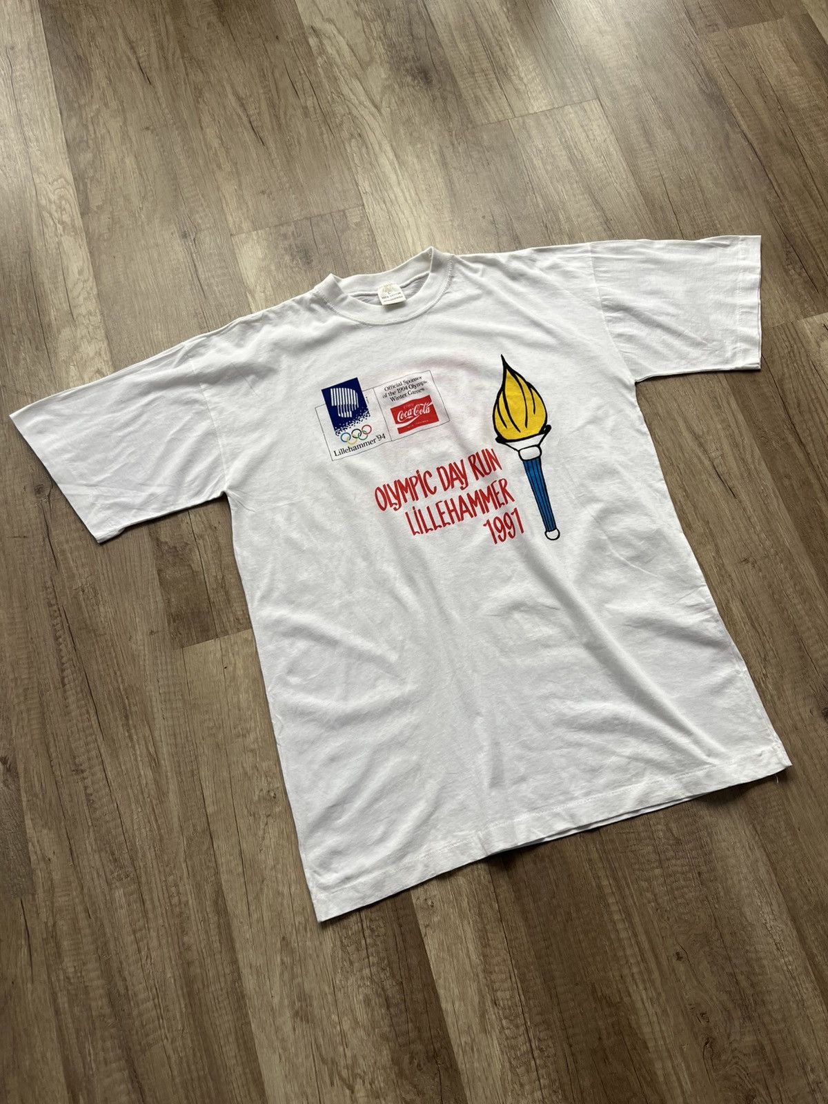 Asics × Vintage Asics 90's Vintage Olympic Day Run Lillehammer Sport Size L Size US L / EU 52-54 / 3 - 2 Thumbnail