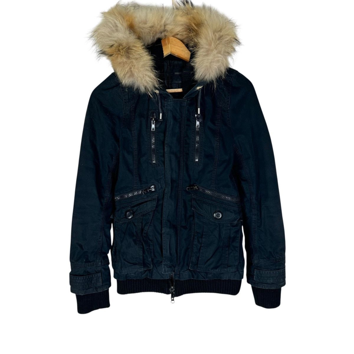 ☀️MOUSSY FUR HOODIE MULTI ZIPPER JACKET