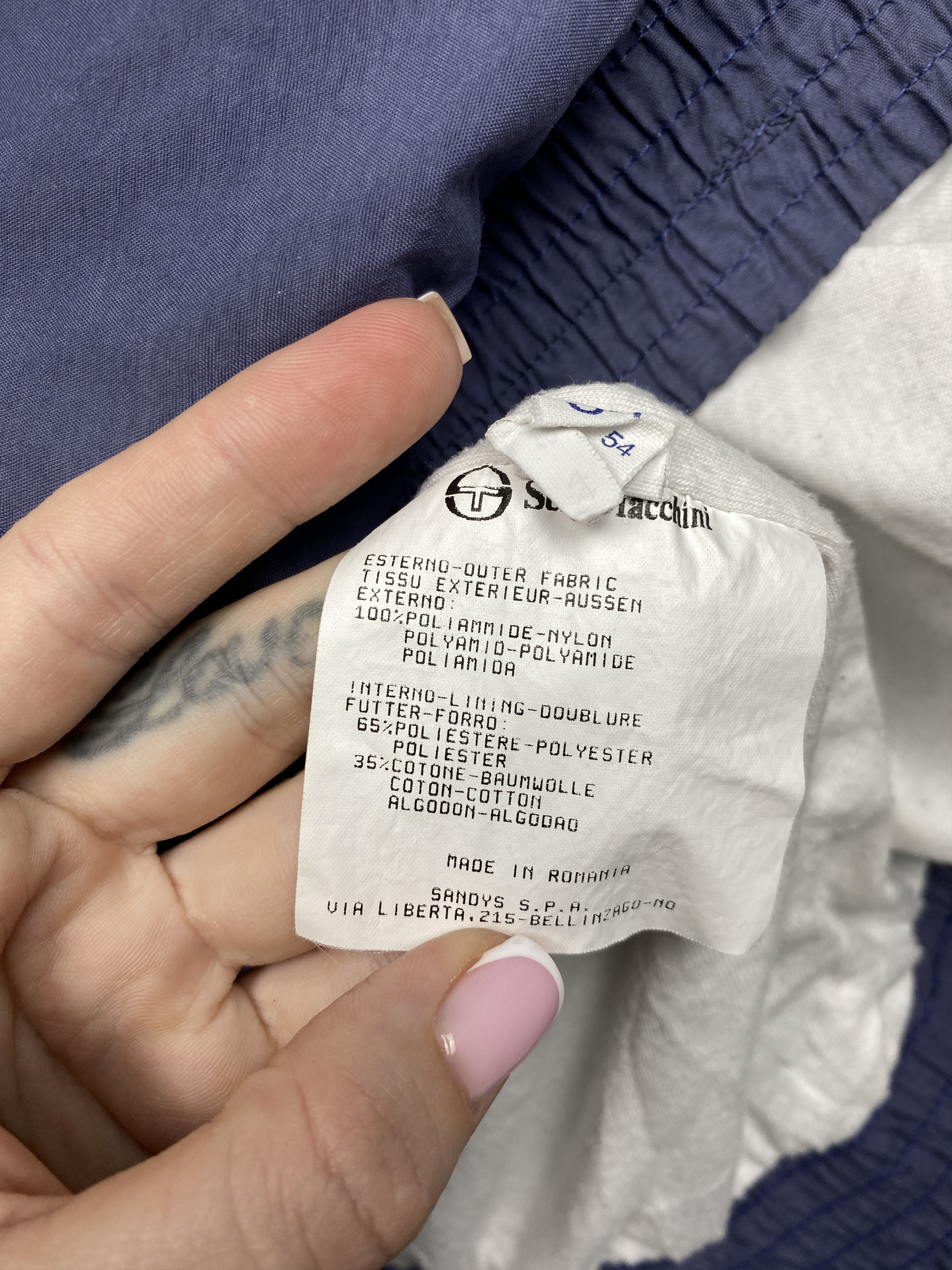 Sergio Tacchini Sergio Tacchini 90s Vintage Mens Nylon Track Top Jacket Size US L / EU 52-54 / 3 - 7 Thumbnail