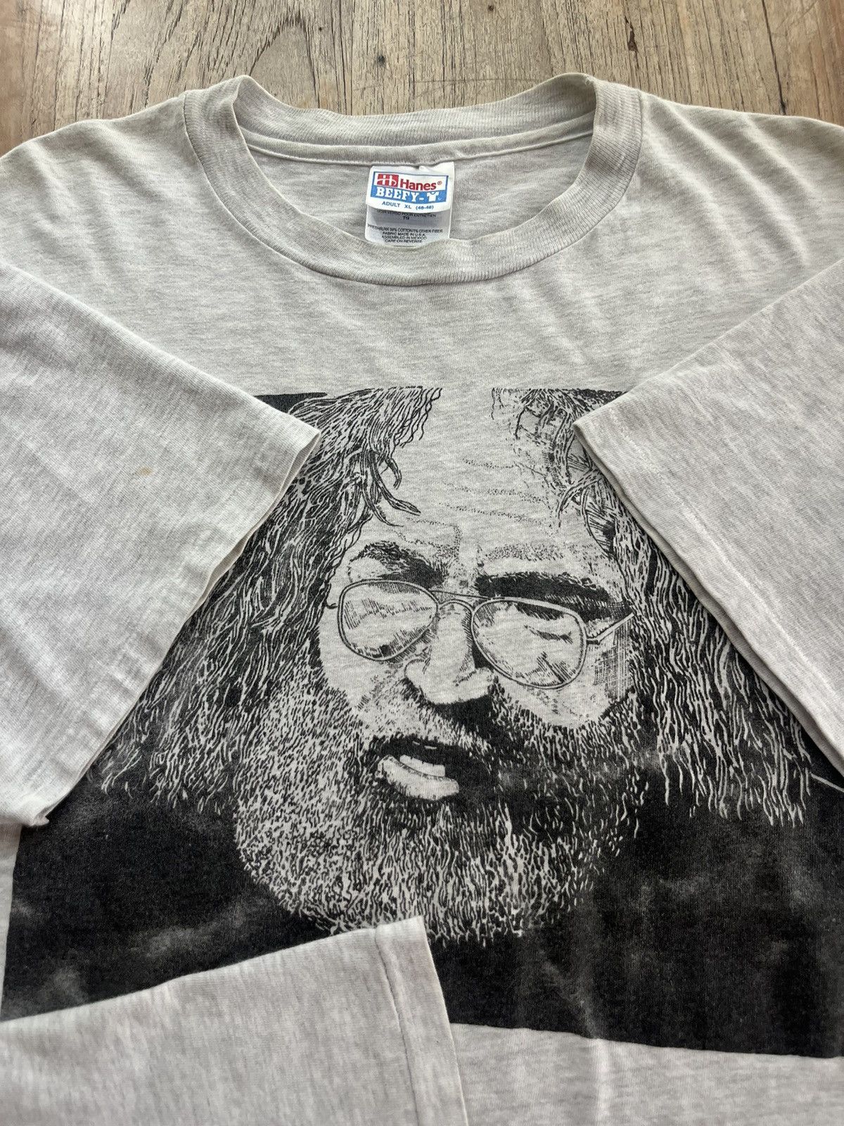 Grateful Dead × Vintage Vintage Jerry Garcia Grateful Dead 90’s Photo Tshirt Size US XL / EU 56 / 4 - 6 Thumbnail