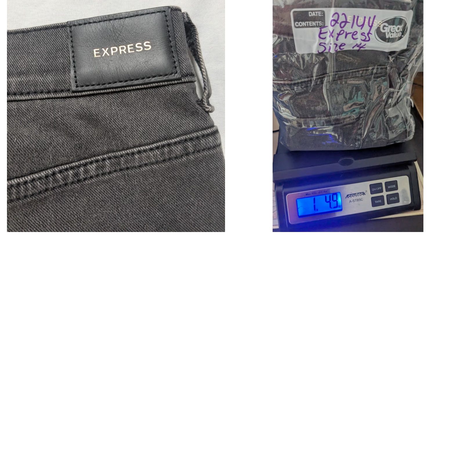 Express EXPRESS Cropped Flare High Rise - Women 14 Denim Jeans NEW Black 5-Pocket Dark Wash High Rise Womens Jeans Size 36" / US 14 / IT 50 - 10 Thumbnail
