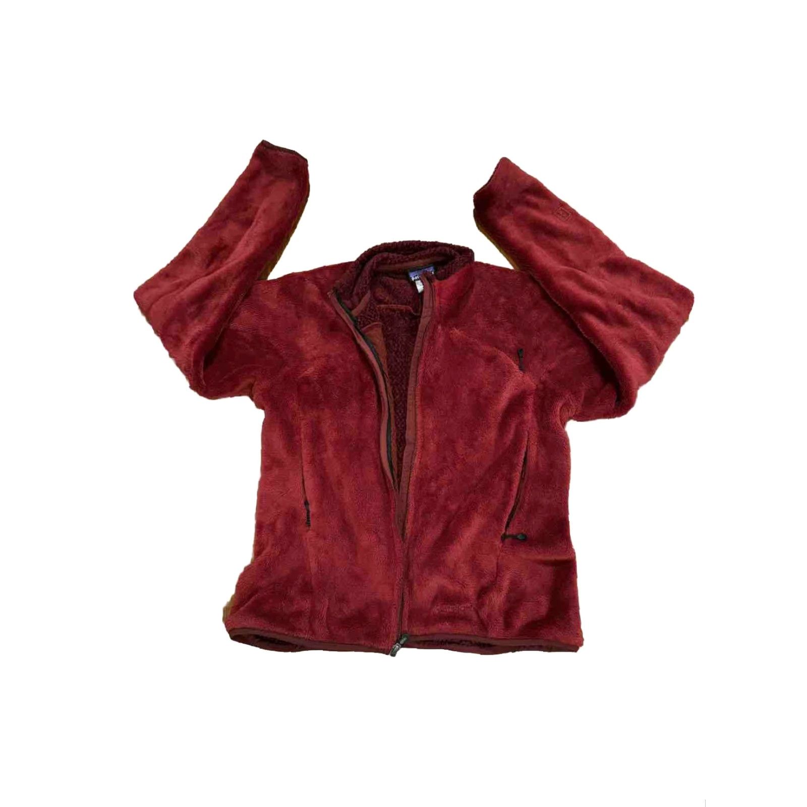 Patagonia VINTAGE Patagonia Jacket Women Med Maroon R4 Regulator Full Zip Deep Pile Polartec Jacket Women Medium Red 90s Outdoor Winter Fall Spring Womens Size M / US 6-8 / IT 42-44 - 6 Thumbnail