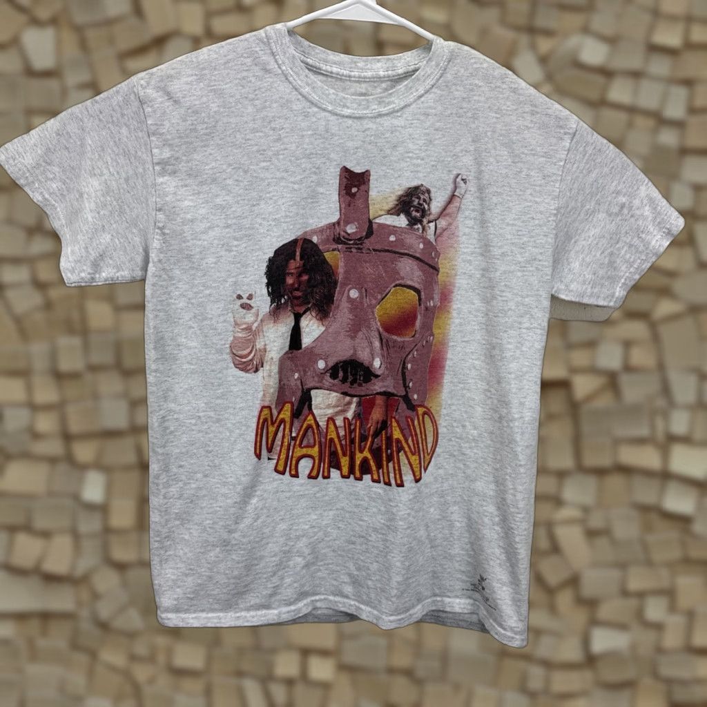 Vintage VINTAGE WWF Attitude 1999 Mankind Wrestling T Shirt Shirt Unisex Adults M Gray 90s Sports Wrestling Graphic Tee Mens Size US M / EU 48-50 / 2 - 1 Thumbnail