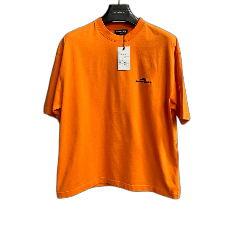 Balenciaga Balenciaga Orange Logo Graphic Short Sleeve Shirt Size US S / EU 44-46 / 1 - 1 Thumbnail